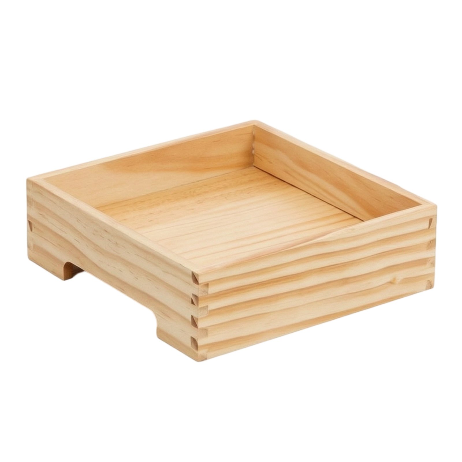Open Corner Wooden Storage Box