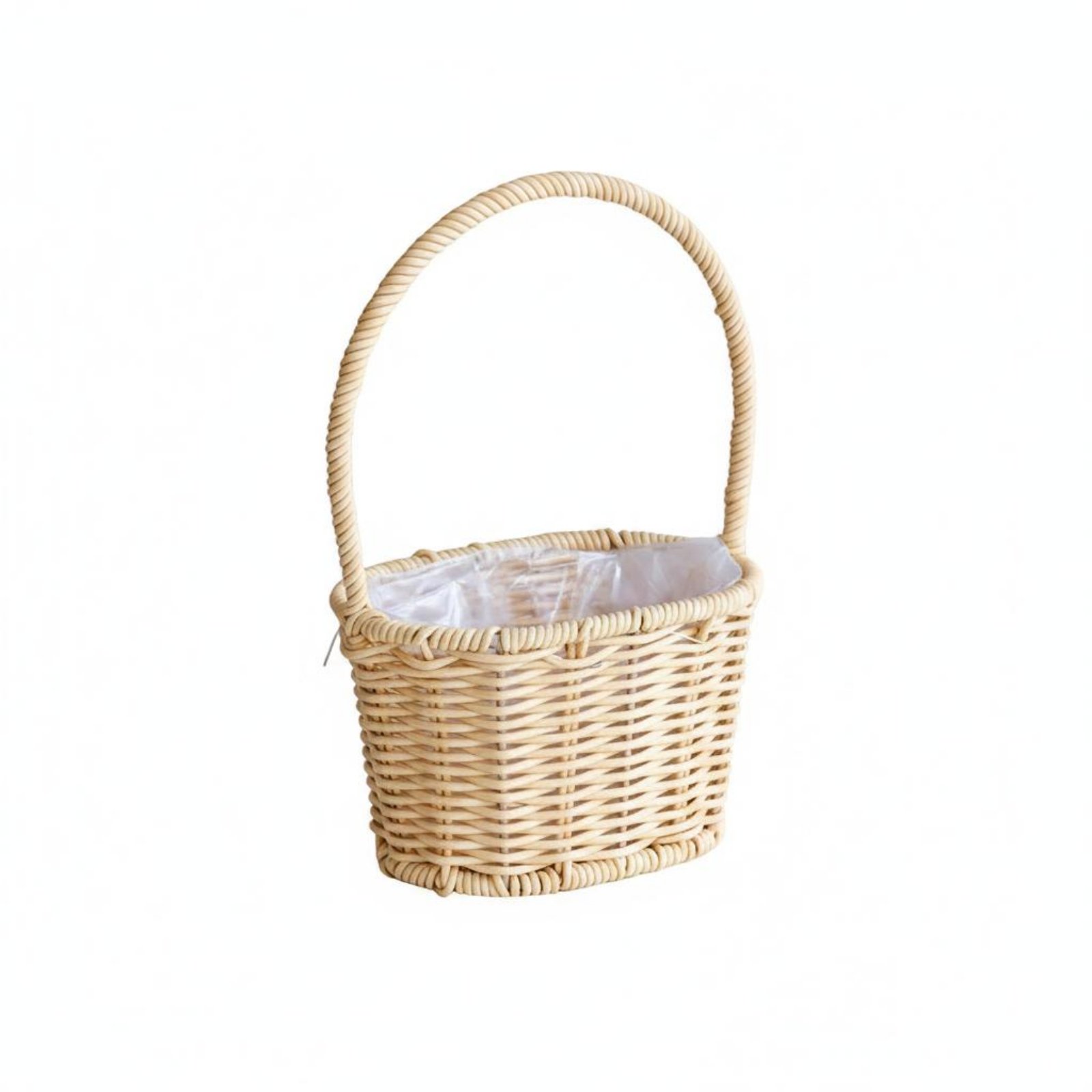 Handwoven Wicker Basket – Beige