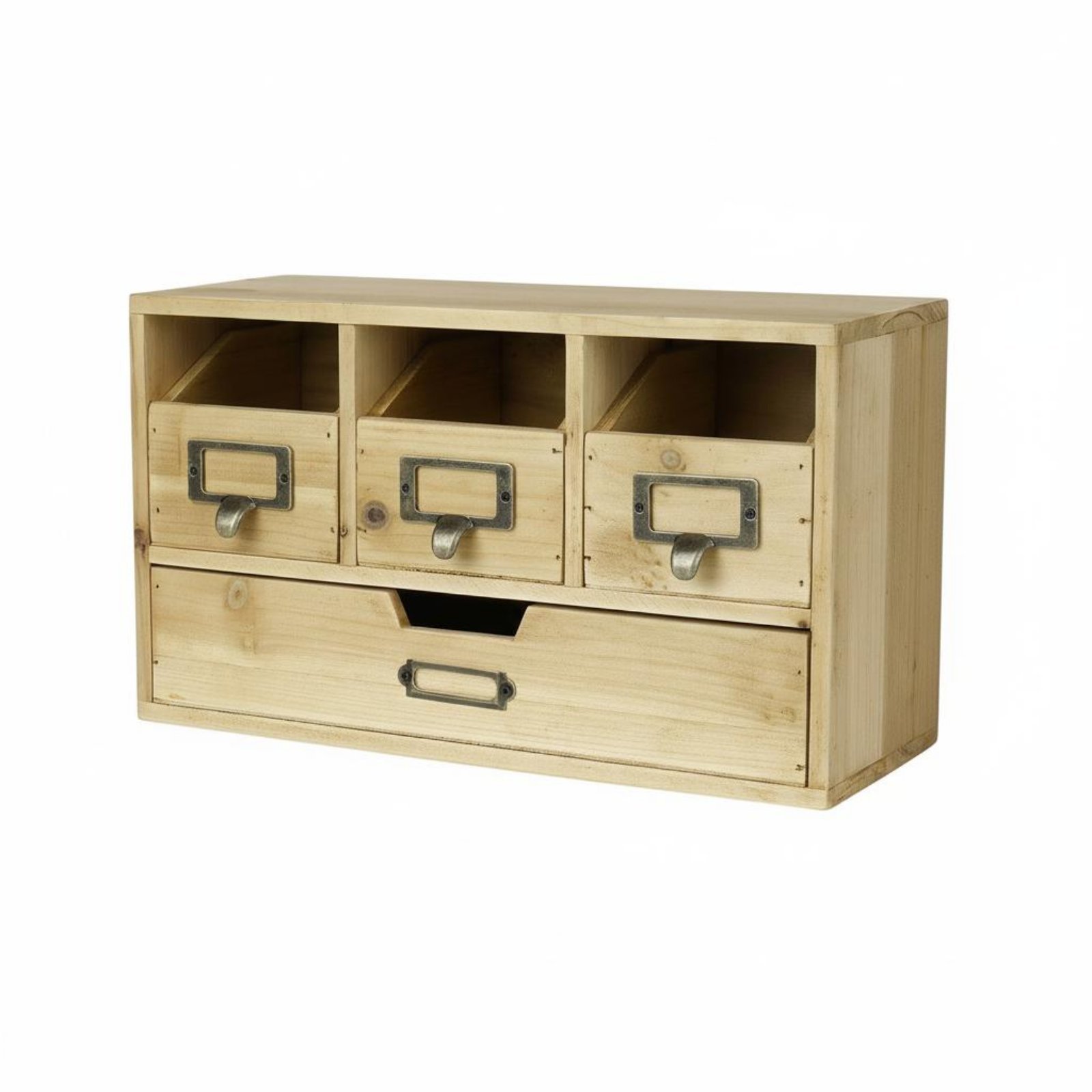 Rustic Wooden Desk Organizer