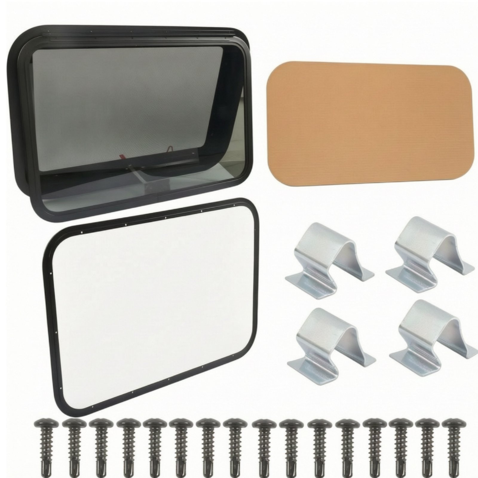 RV Window with Mesh Screen