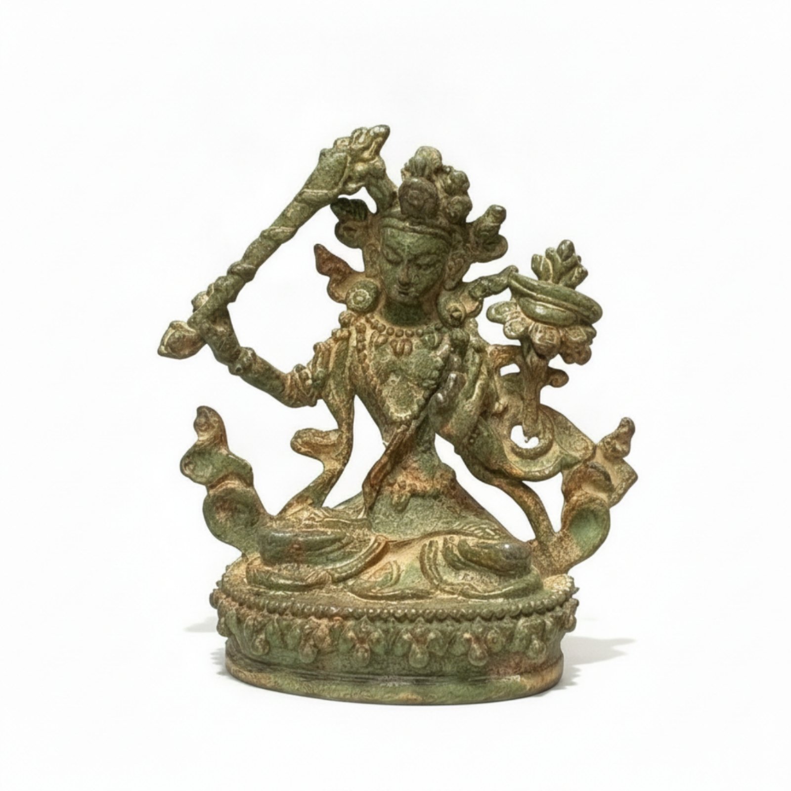 Ornate Seated Figurine with Base