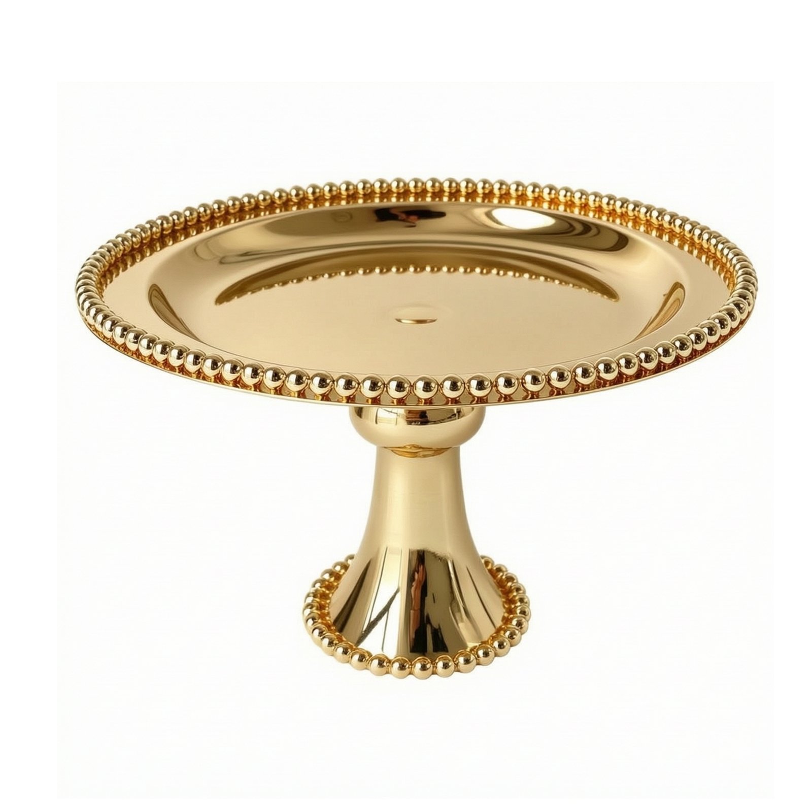 Gold-Finished Pedestal Tray