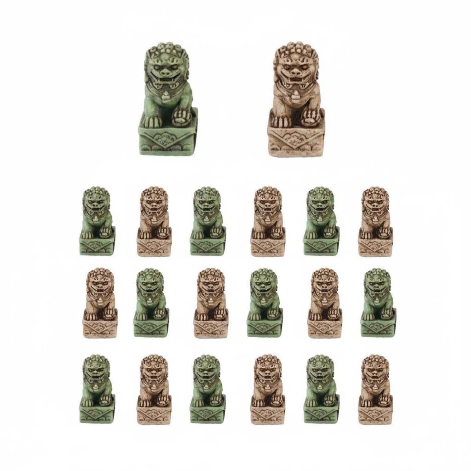 20-Piece Chinese Lion Figurine