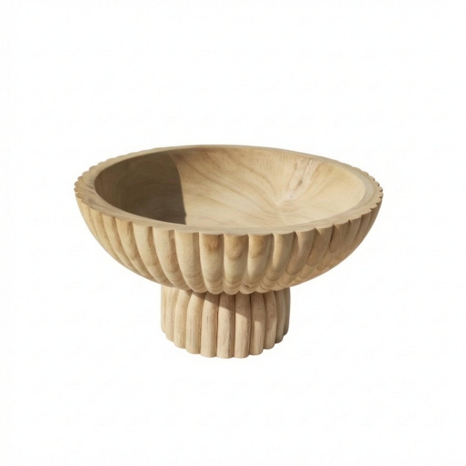 Pedestal Fruit Tray – Wood