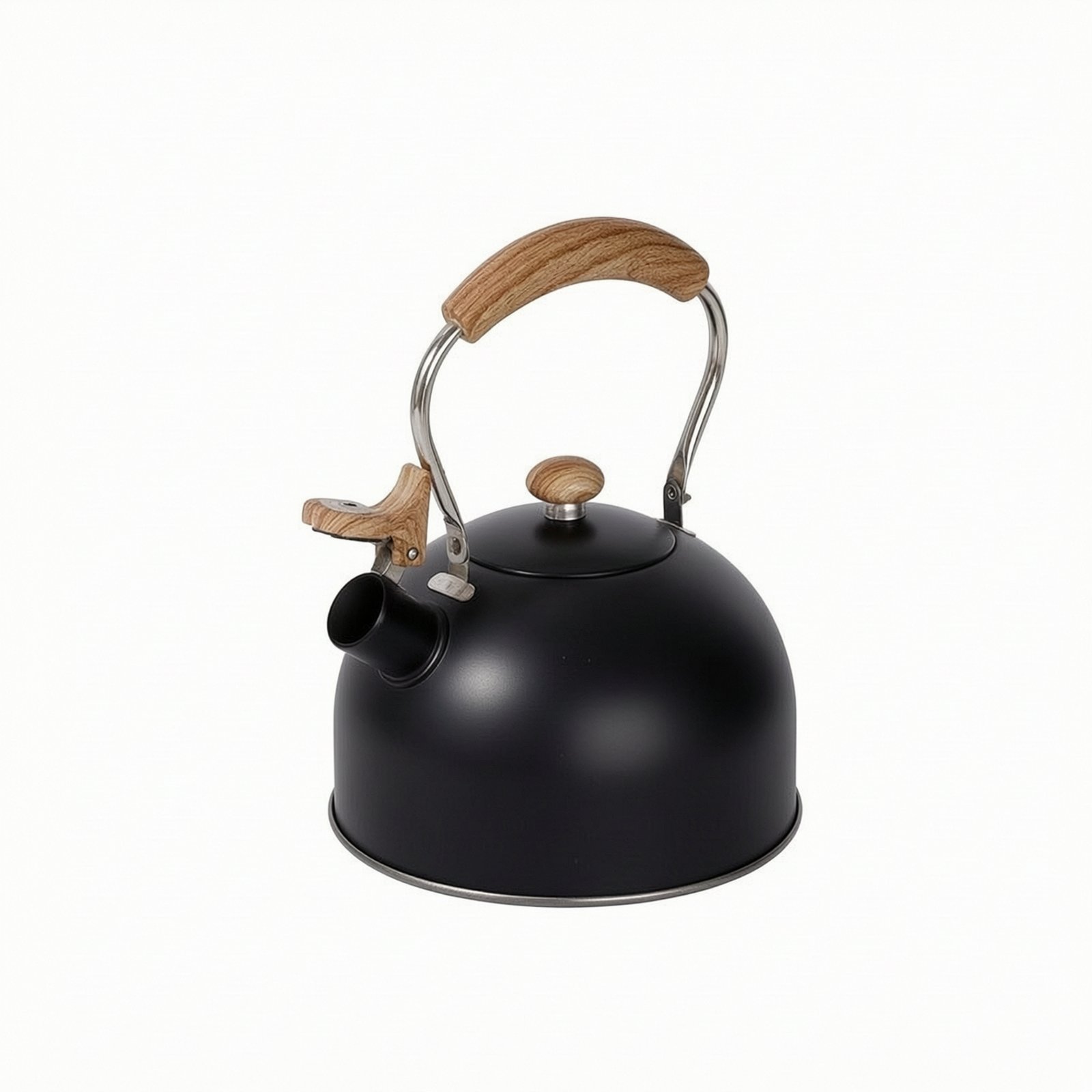 Tea Kettle with Wood-Grain Handle