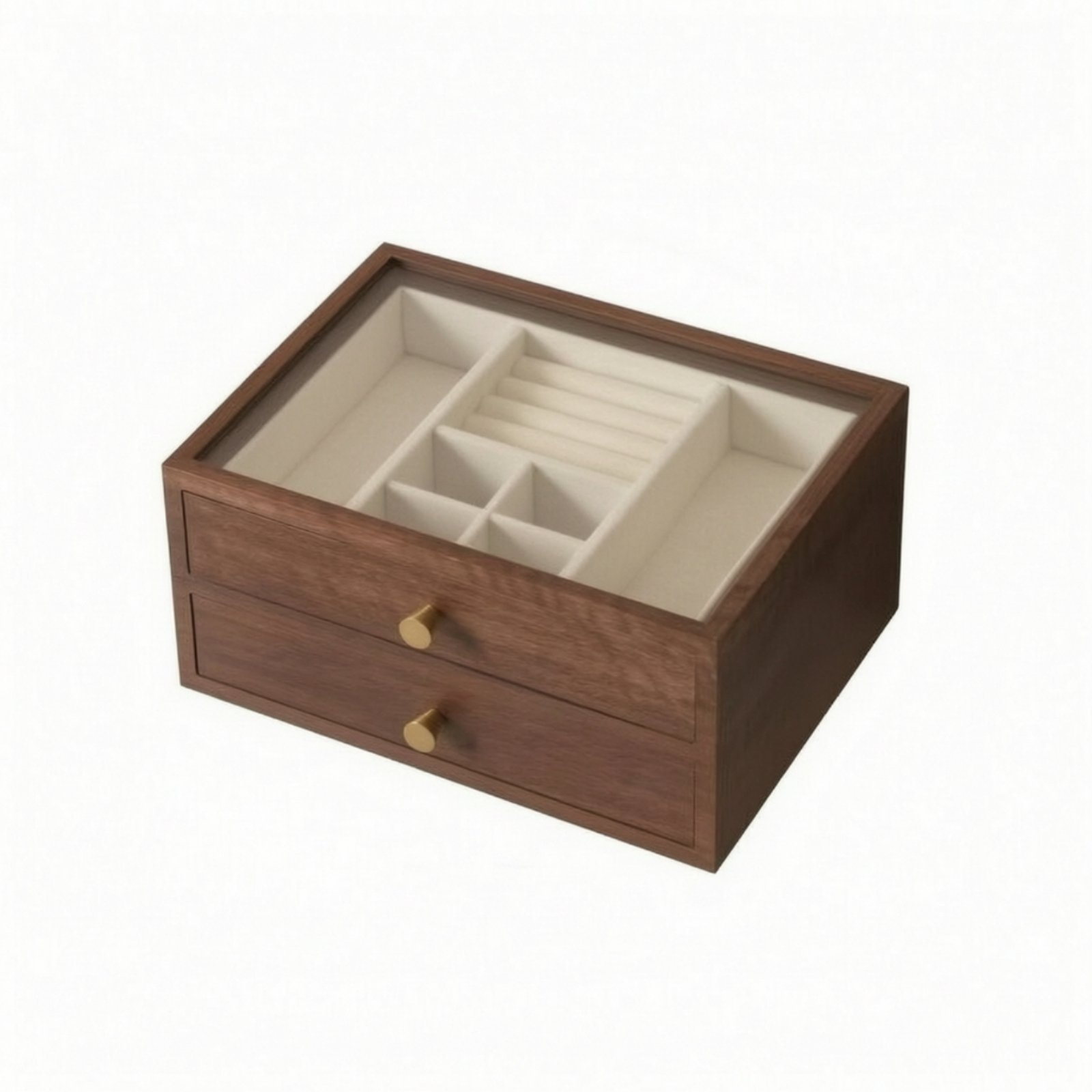 Jewelry Storage Box with Glass Top