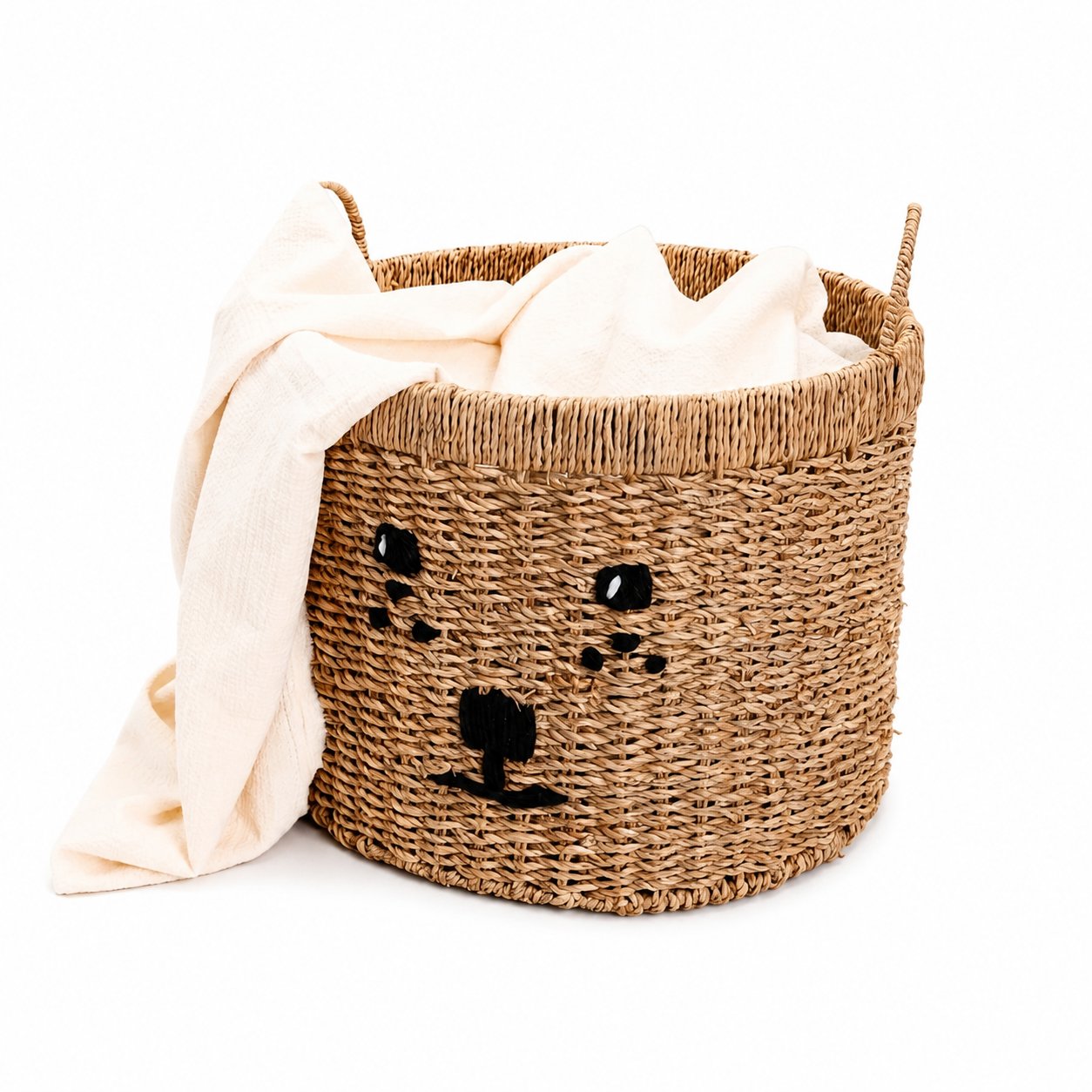 Woven Storage Basket – 34*34.5cm, Camel
