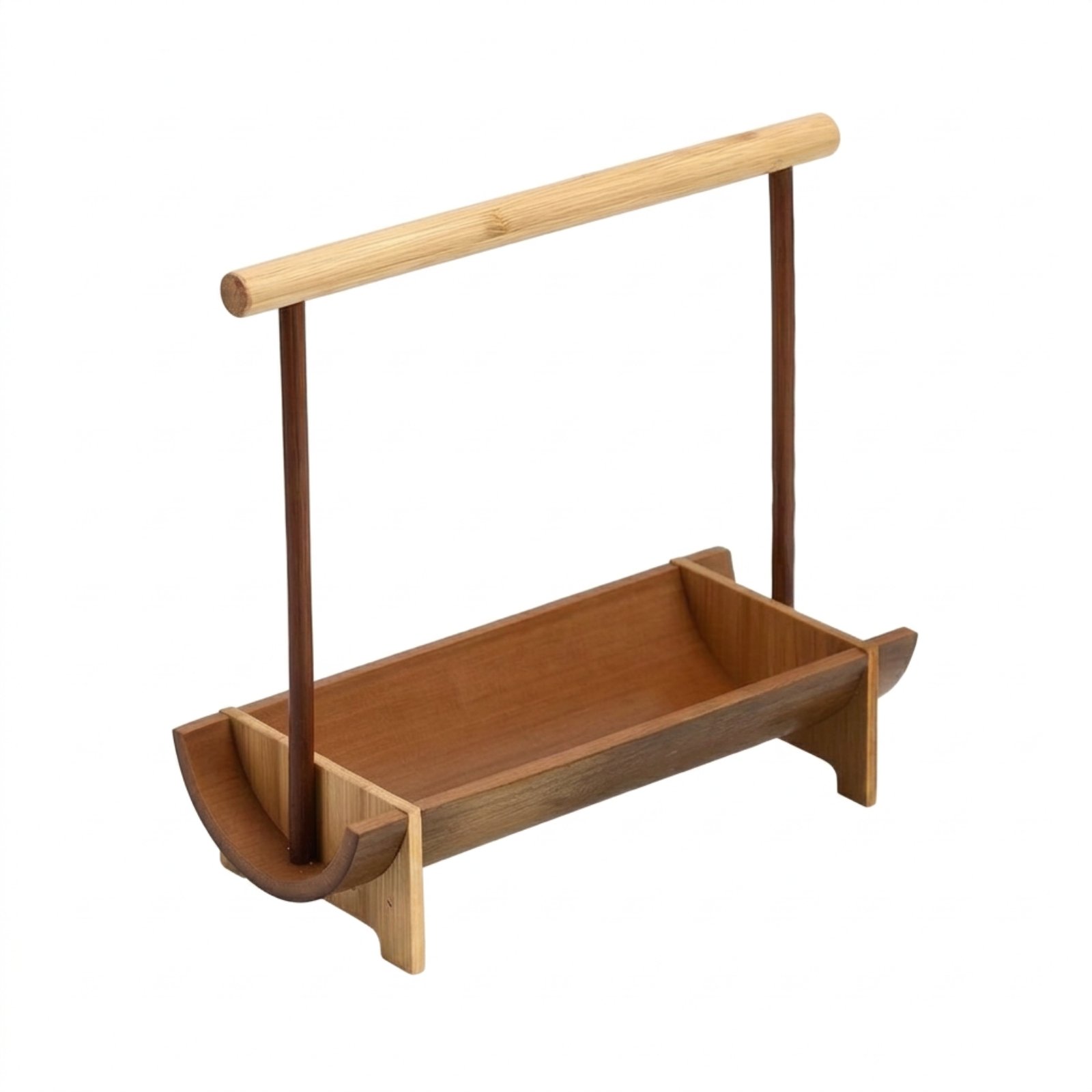 Bamboo Snack Tray with Handle