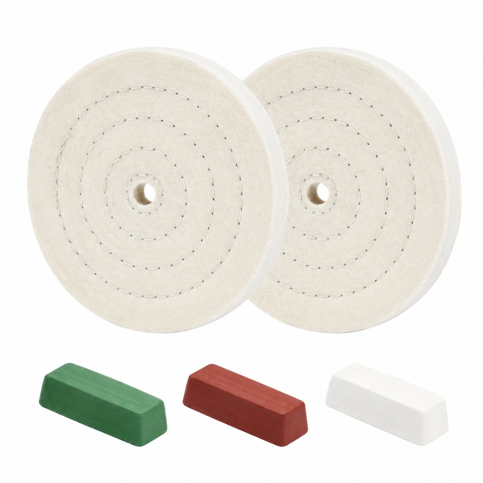 2-Piece Cloth Polishing Wheel with Buffing Bar