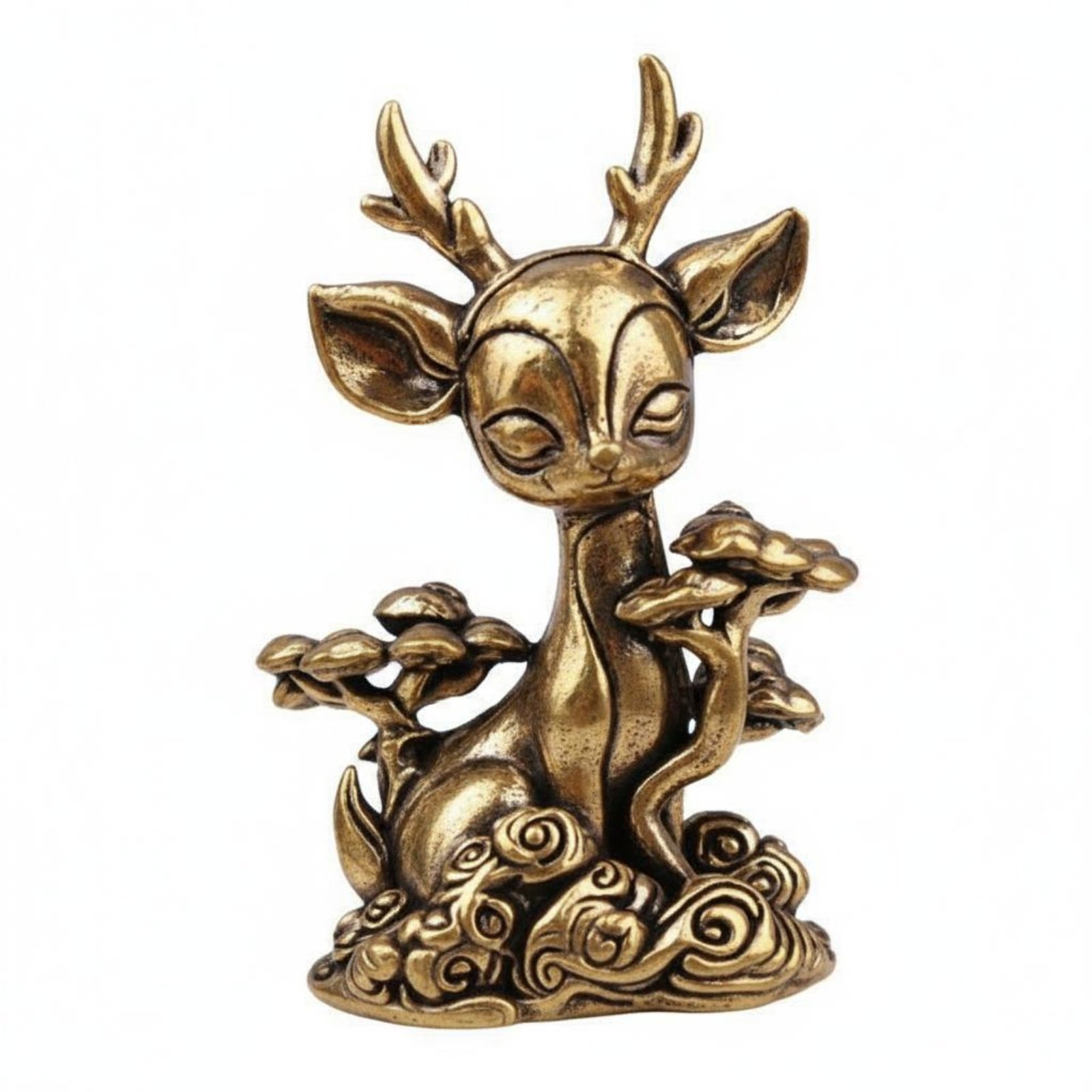Brass Deer Statue