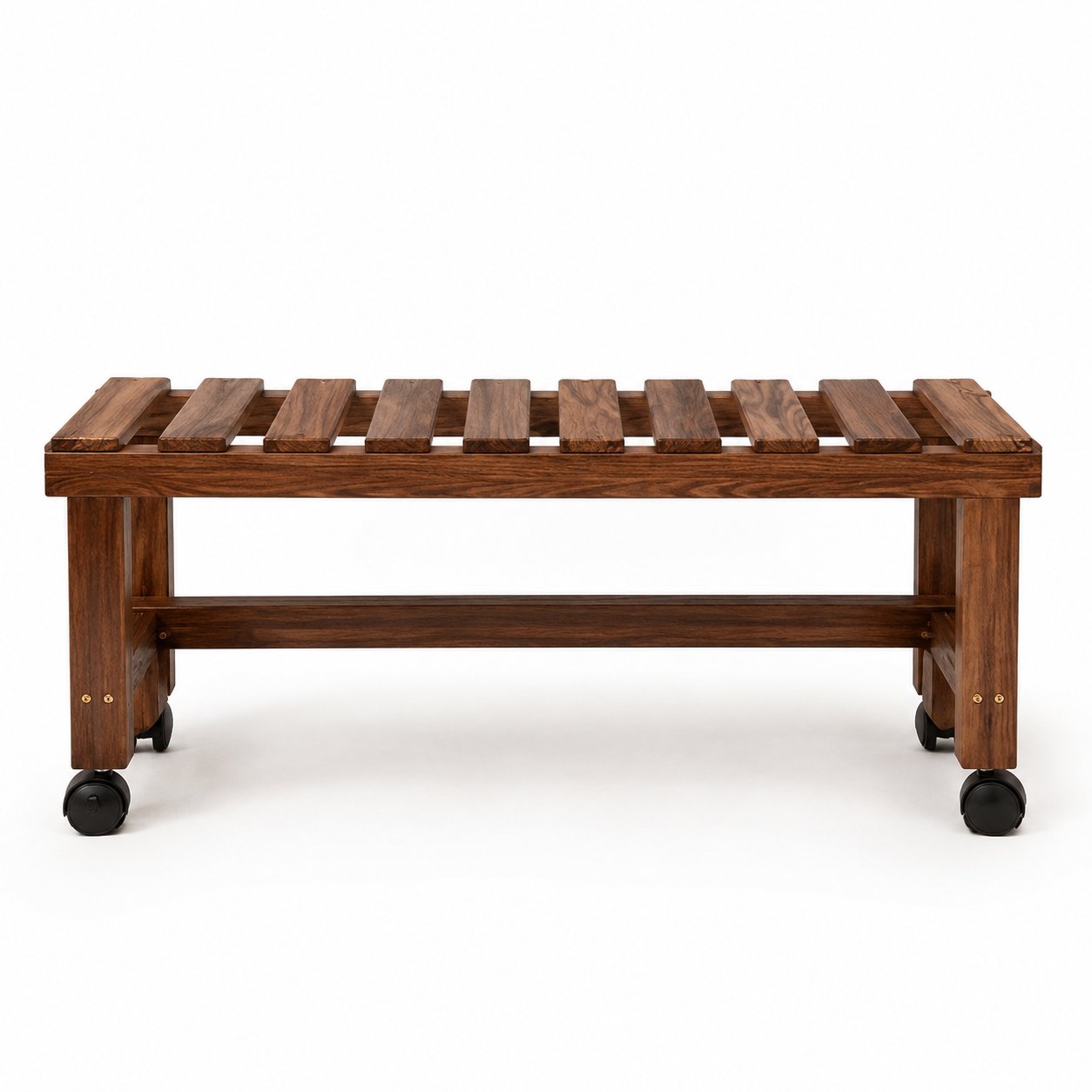 Solid Wood Plant Stand with Wheels