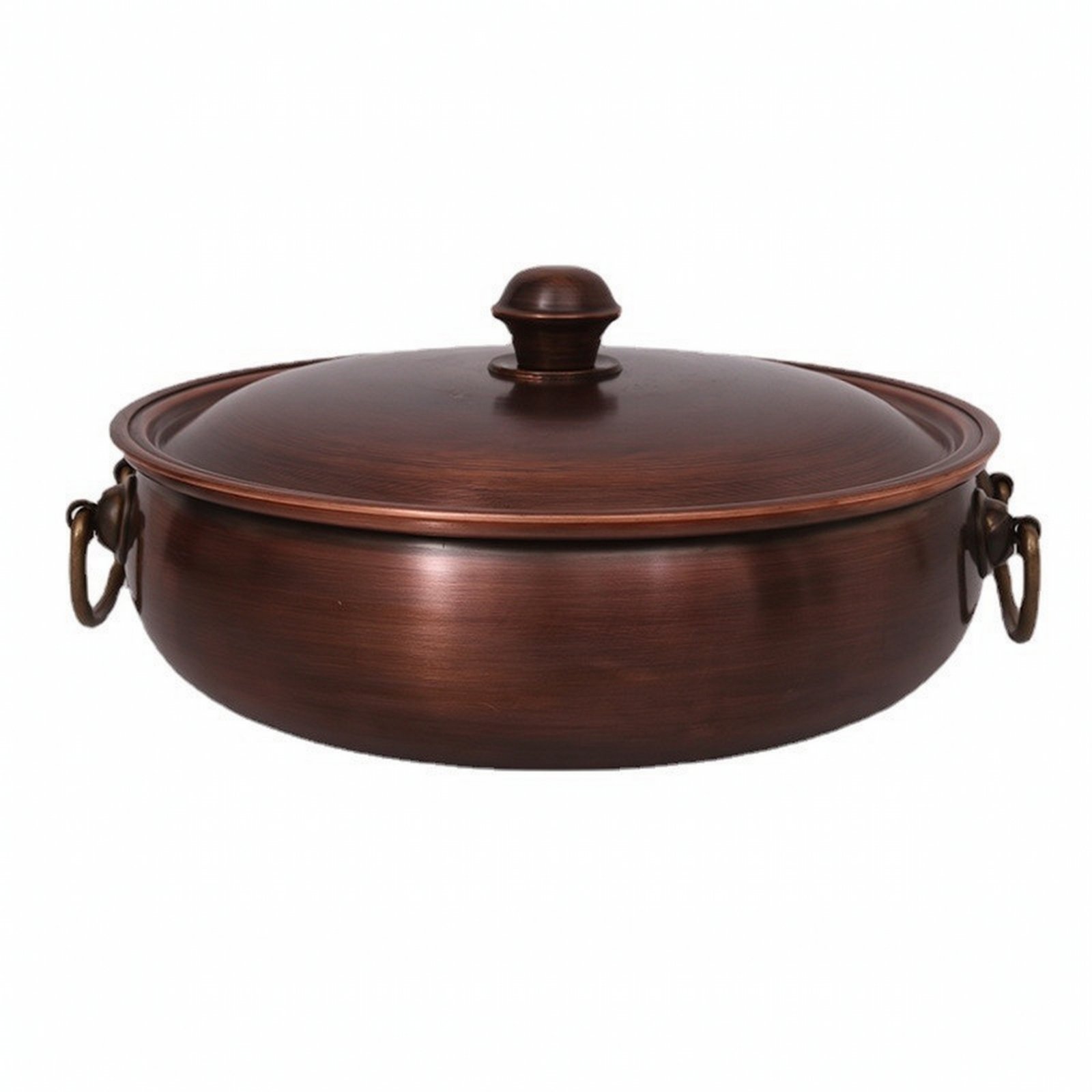 Red Metal Hot Pot with Lid