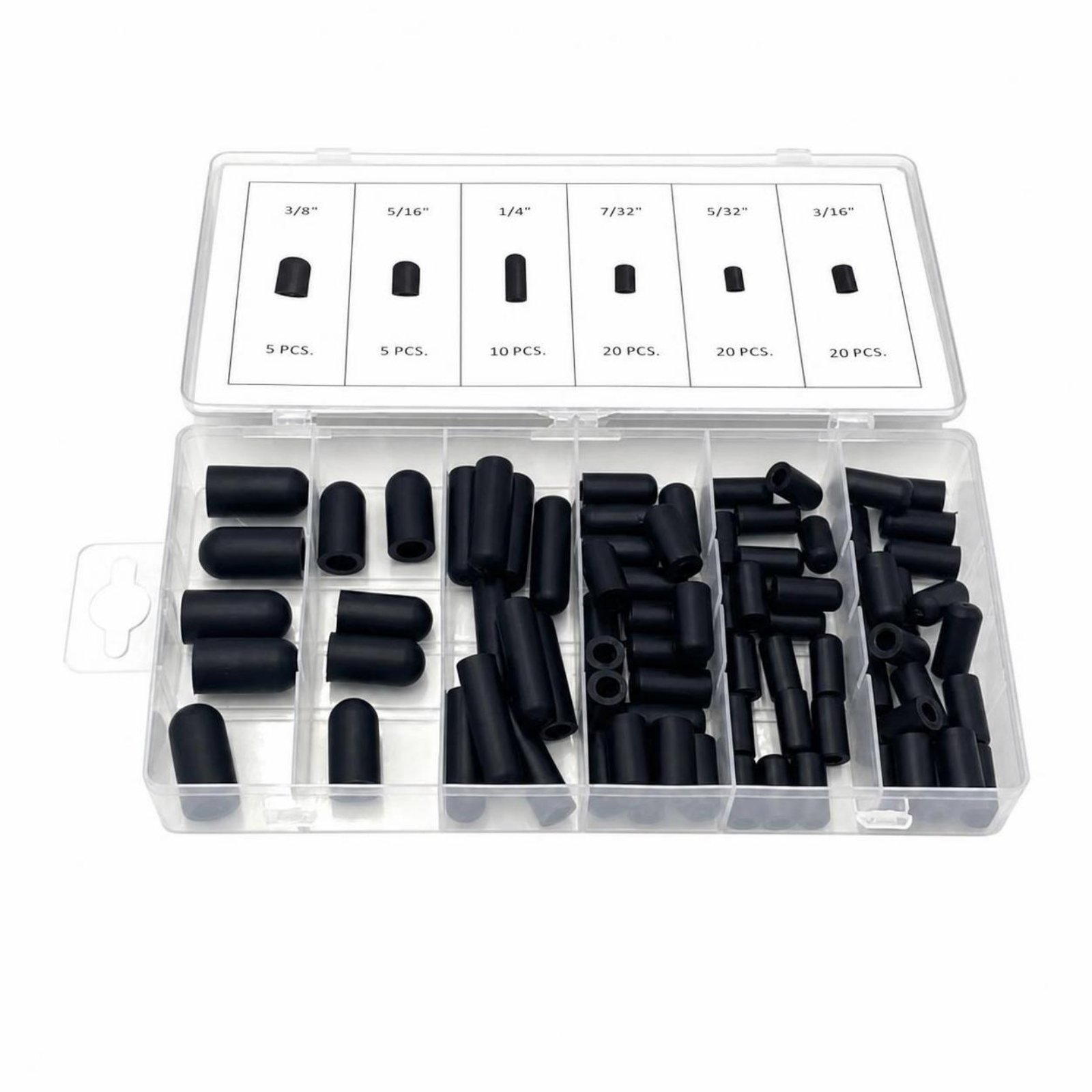 80-Piece Vacuum Cap Assortment