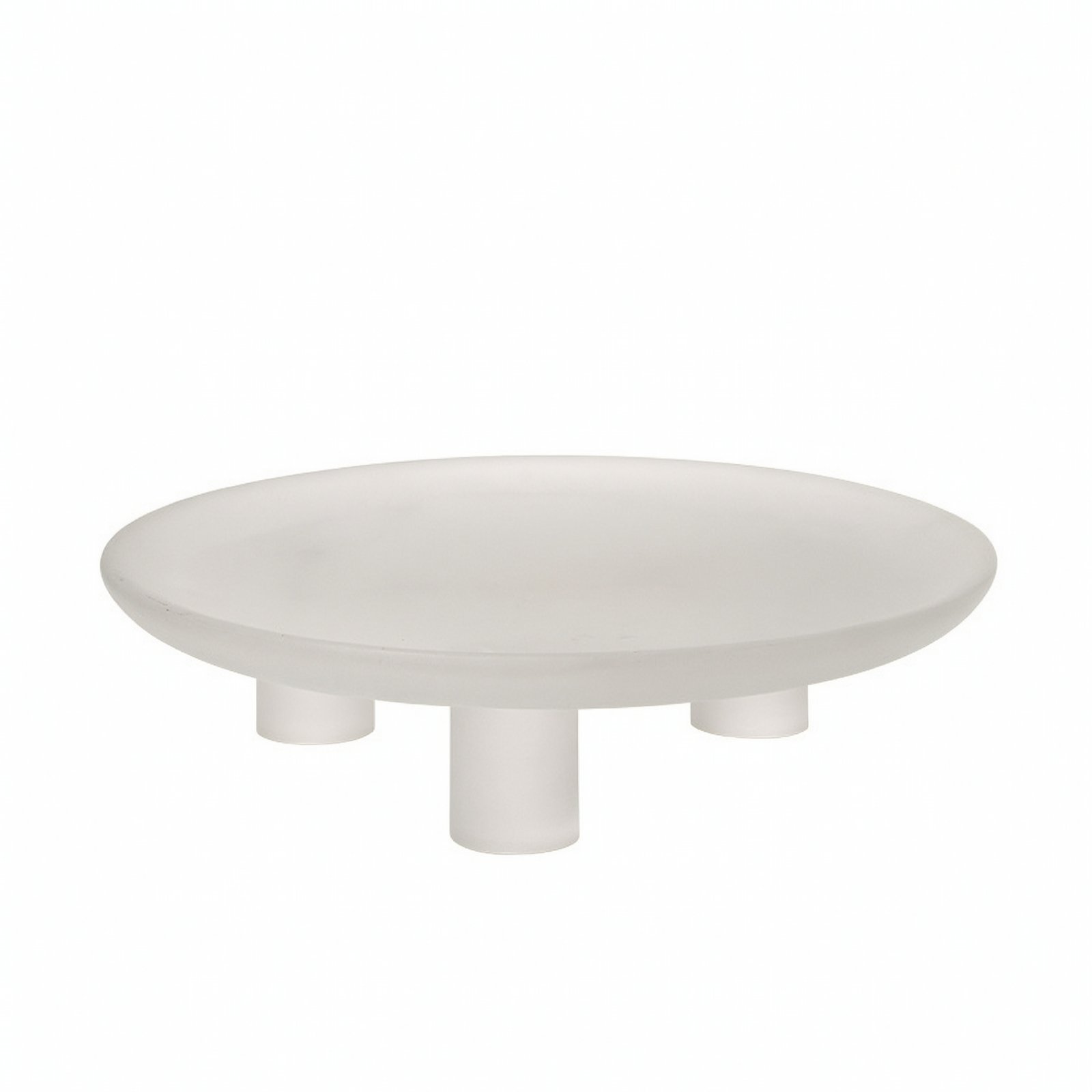 Frosted White Resin Fruit Dish