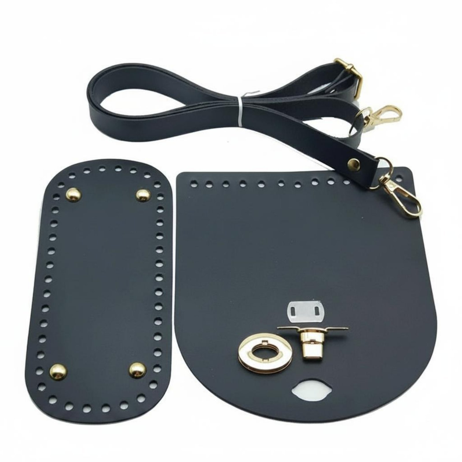 3-Piece PU Leather Bag Parts Set