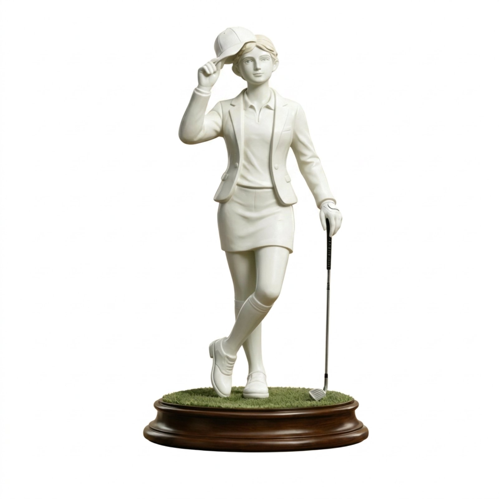 Painted Golfer Statue