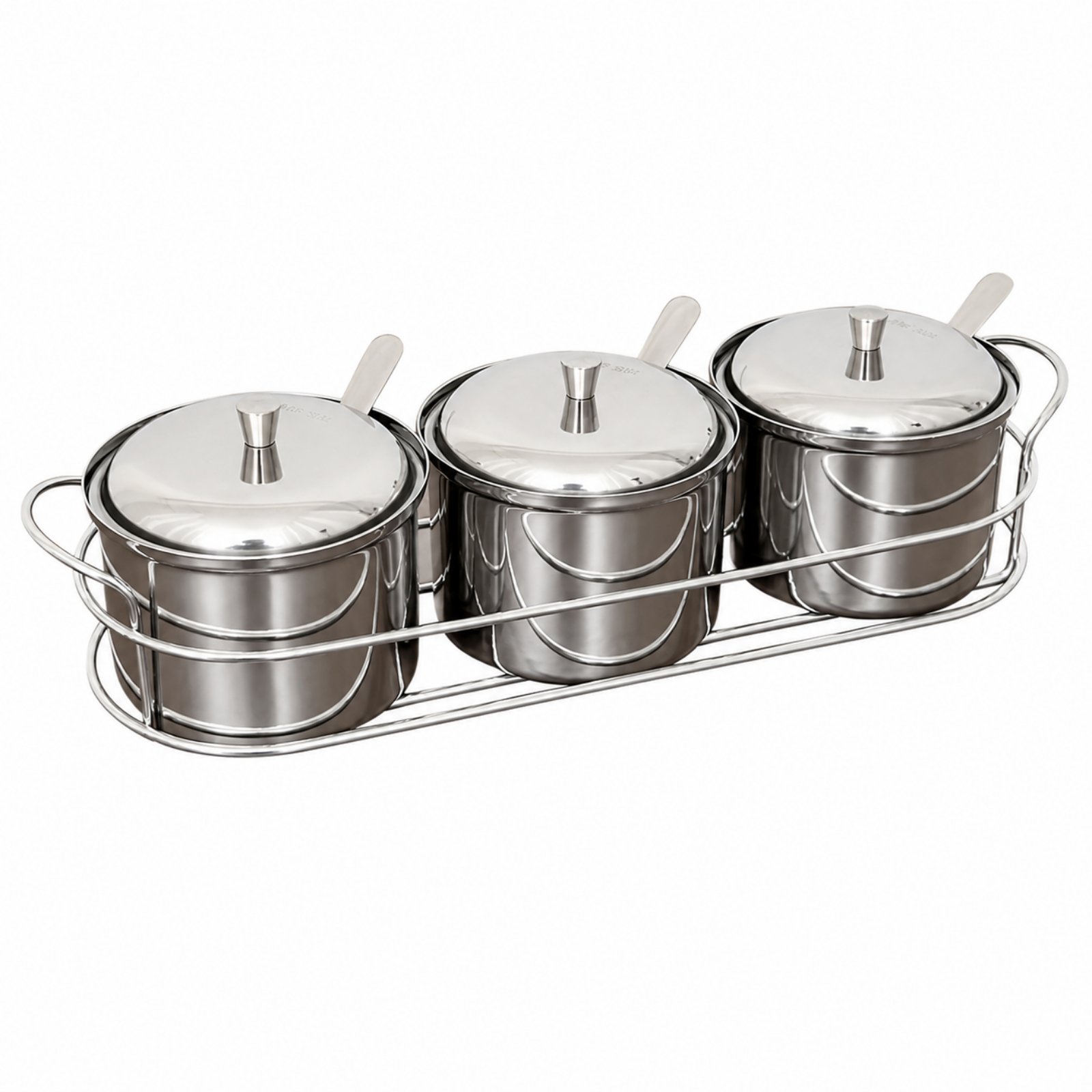 3-Piece Stainless Steel Seasoning Jars