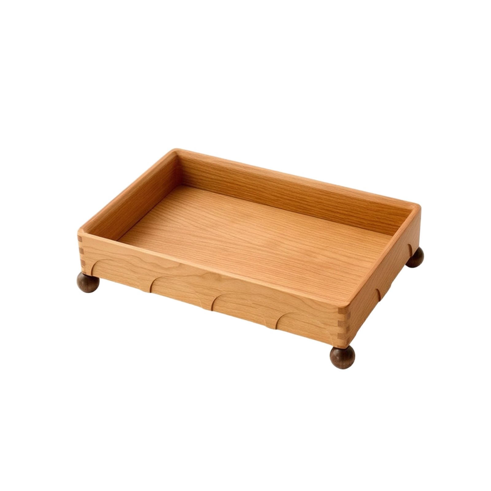 Wooden Tray with Feet – Cherry Walnut