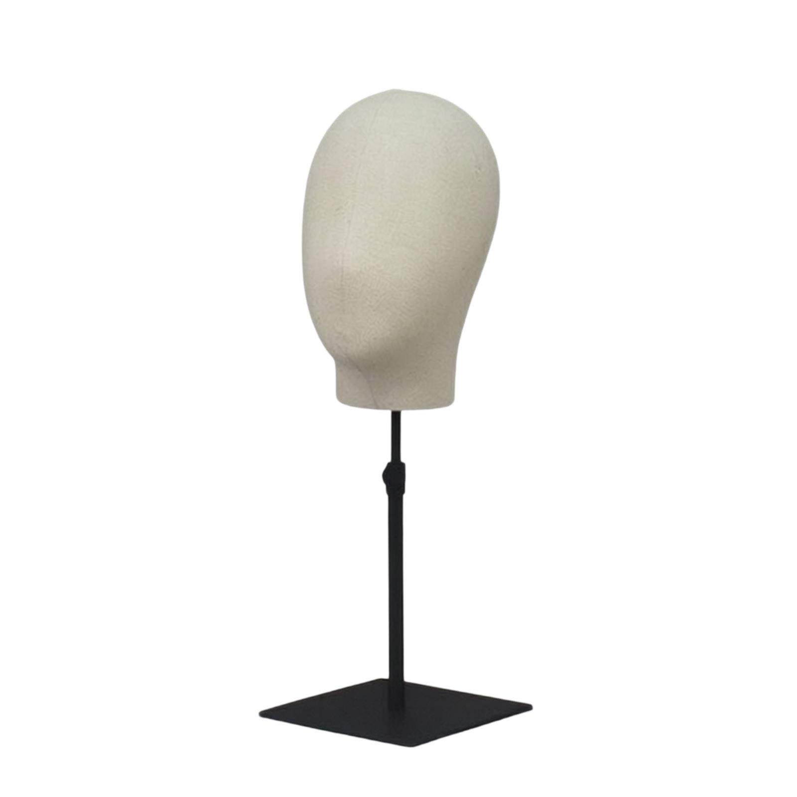 Mannequin Head with Stand – Linen Black Base