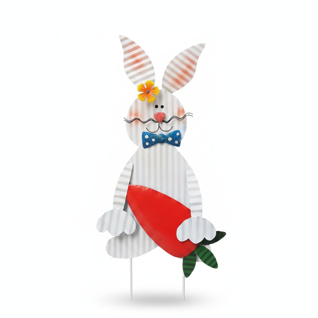 Iron Rabbit Garden Stake