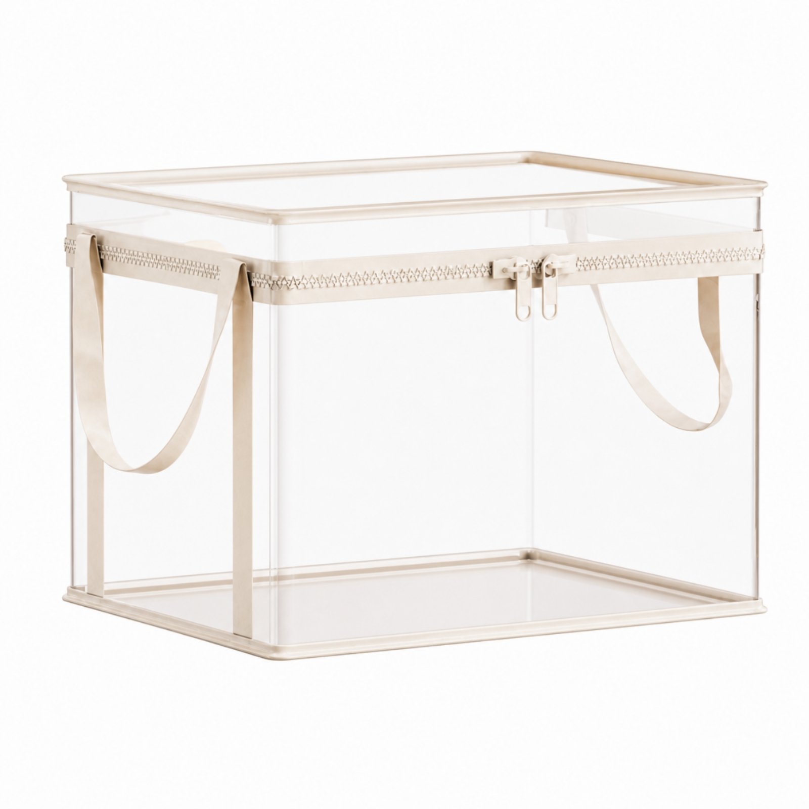 Transparent Storage Box – Cream White
