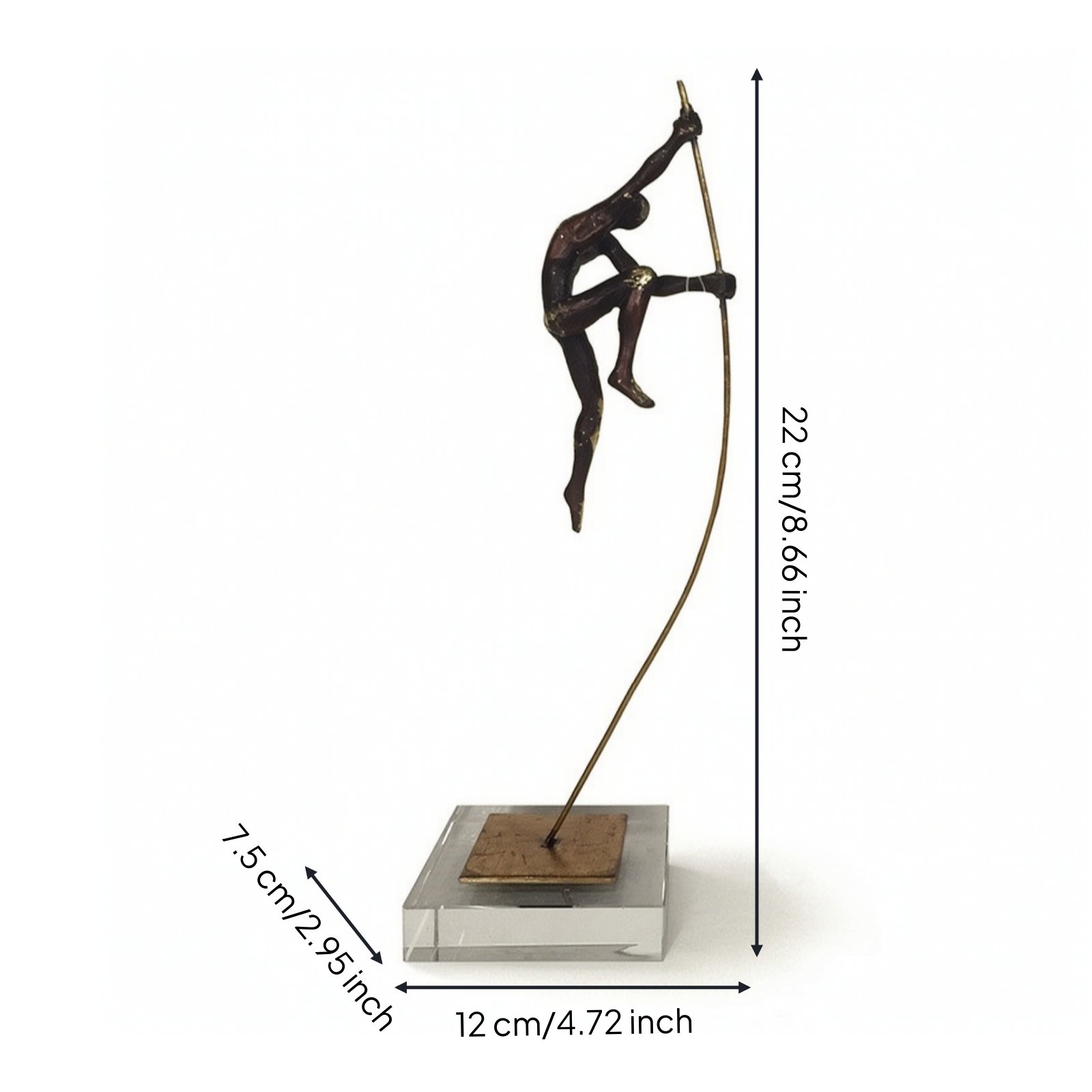 Human Figure Sculpture with Metal Stand