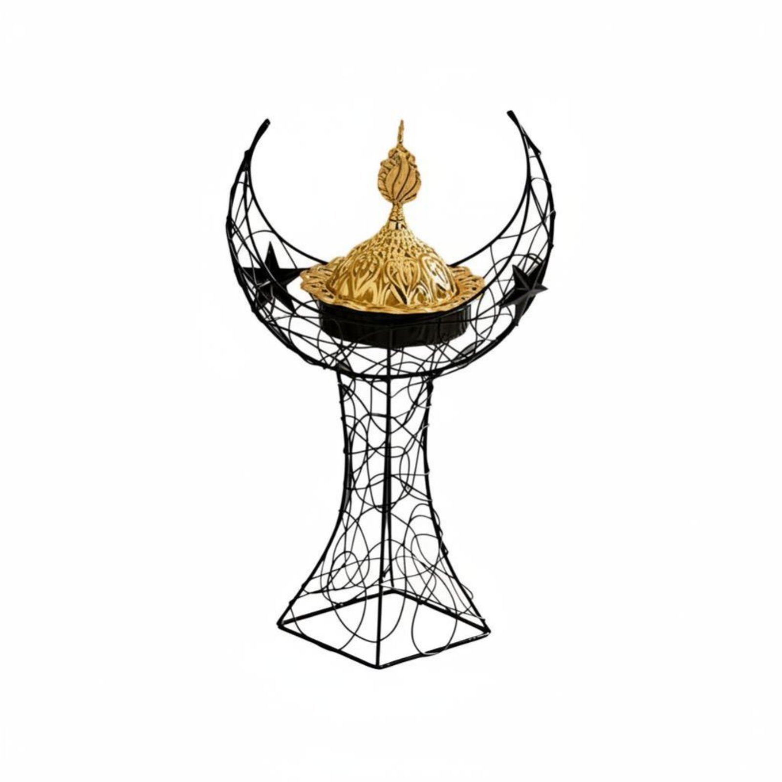 Half-Moon Metal Incense Burner