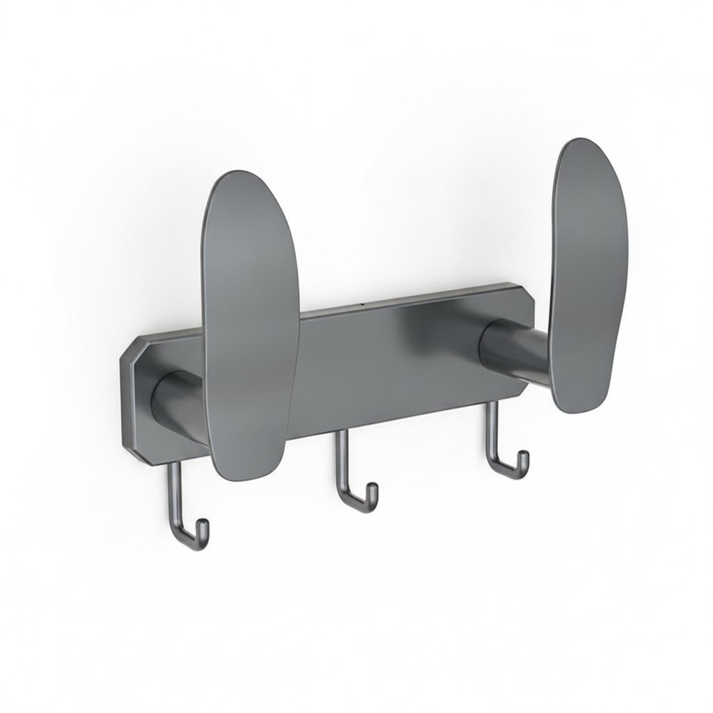 Wall-Mounted Pot Lid Holder – Gray