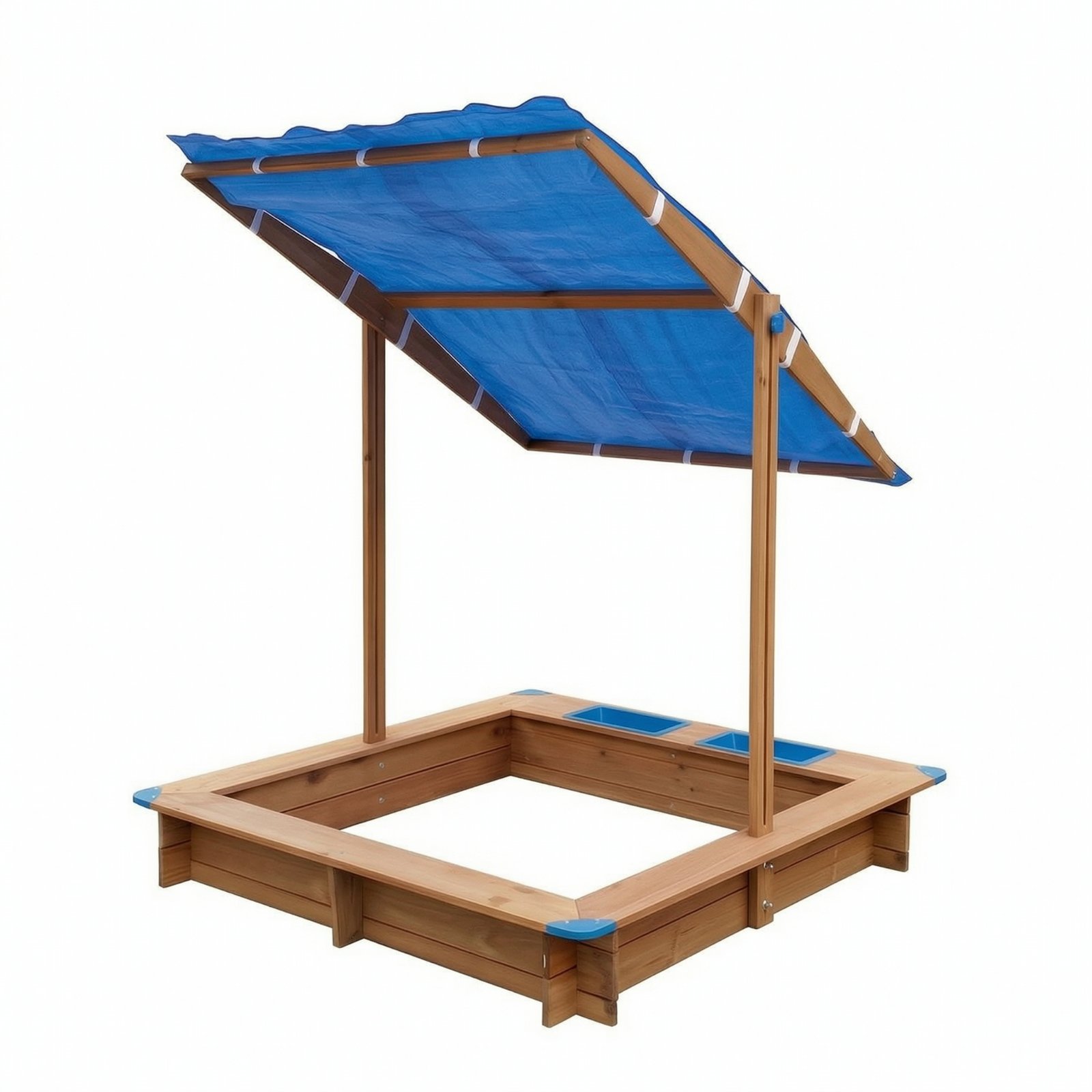 Wooden Sandbox with Canopy