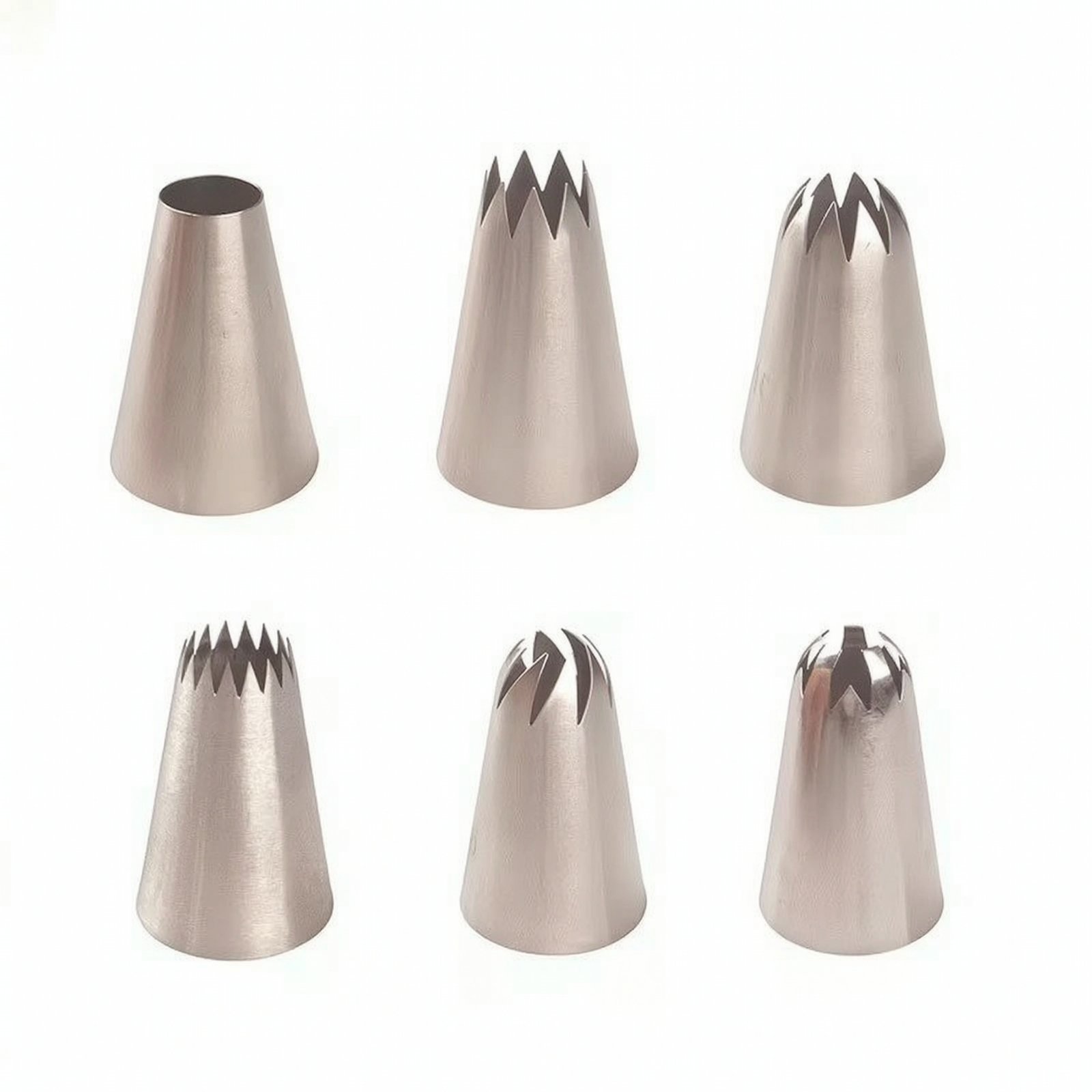6 Pieces Stainless Steel Piping Nozzle