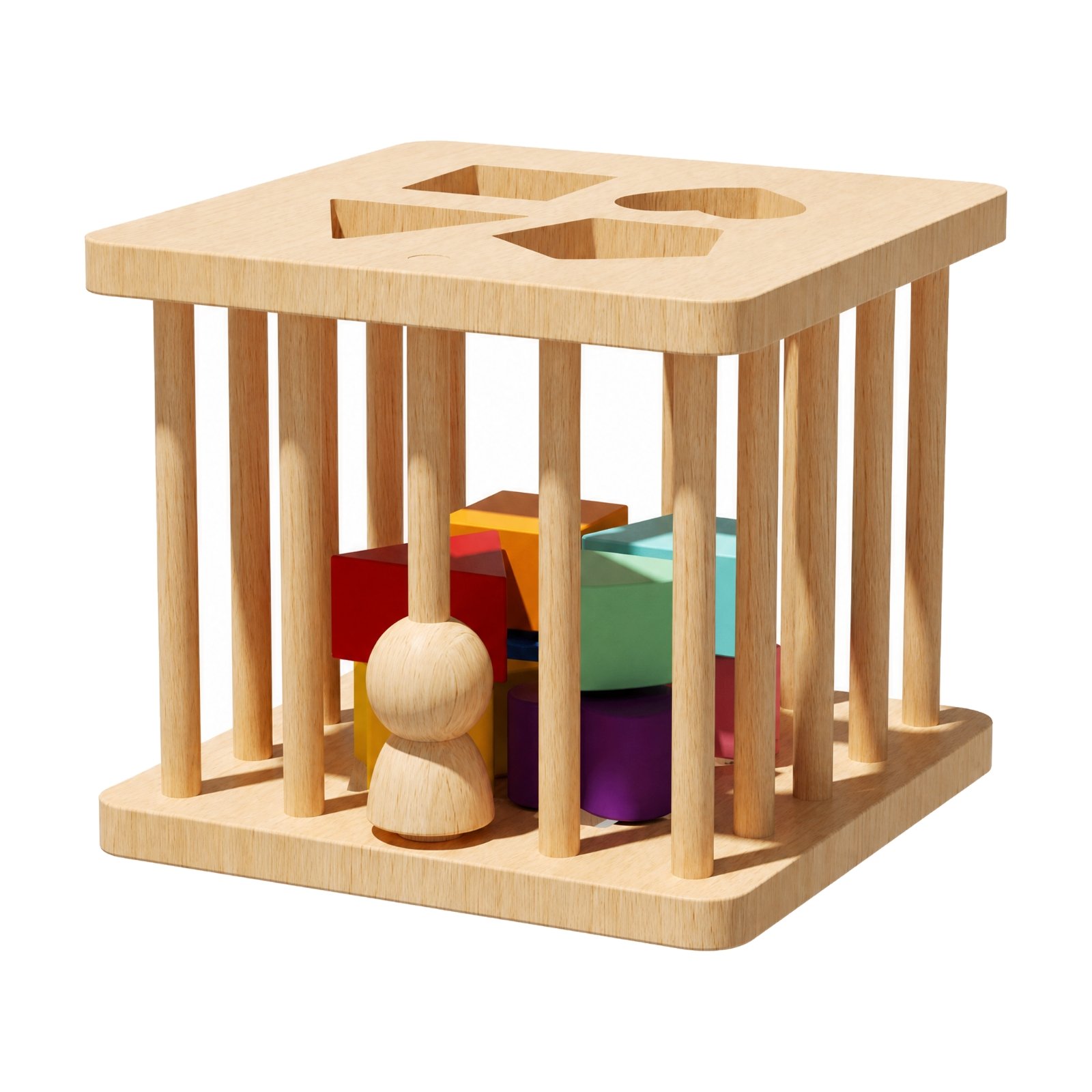 Wooden Shape Sorting Box