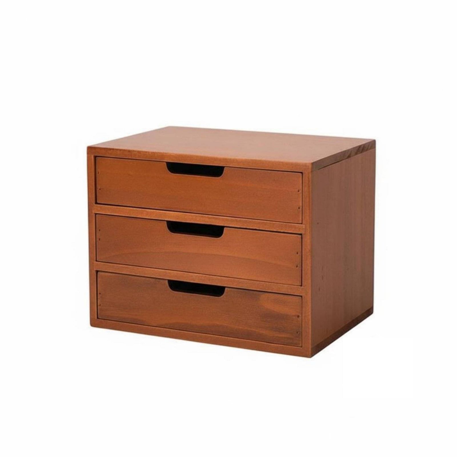 Solid Wood Desk Organizer with Drawers