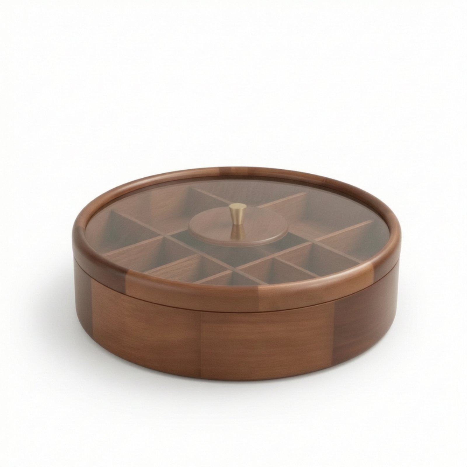 Wooden Snack Server Box with Lid