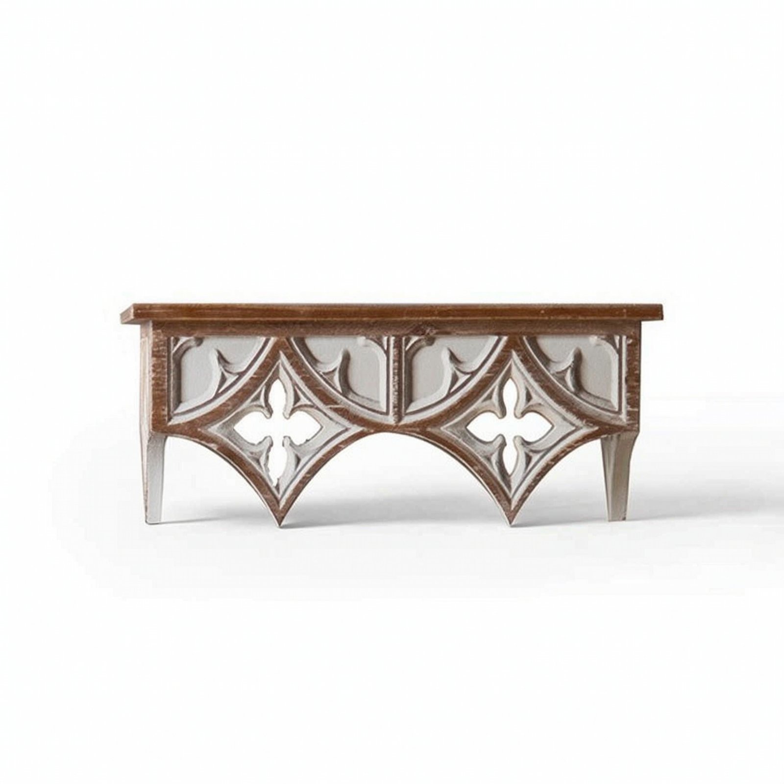 Wall Shelf Carved Distressed