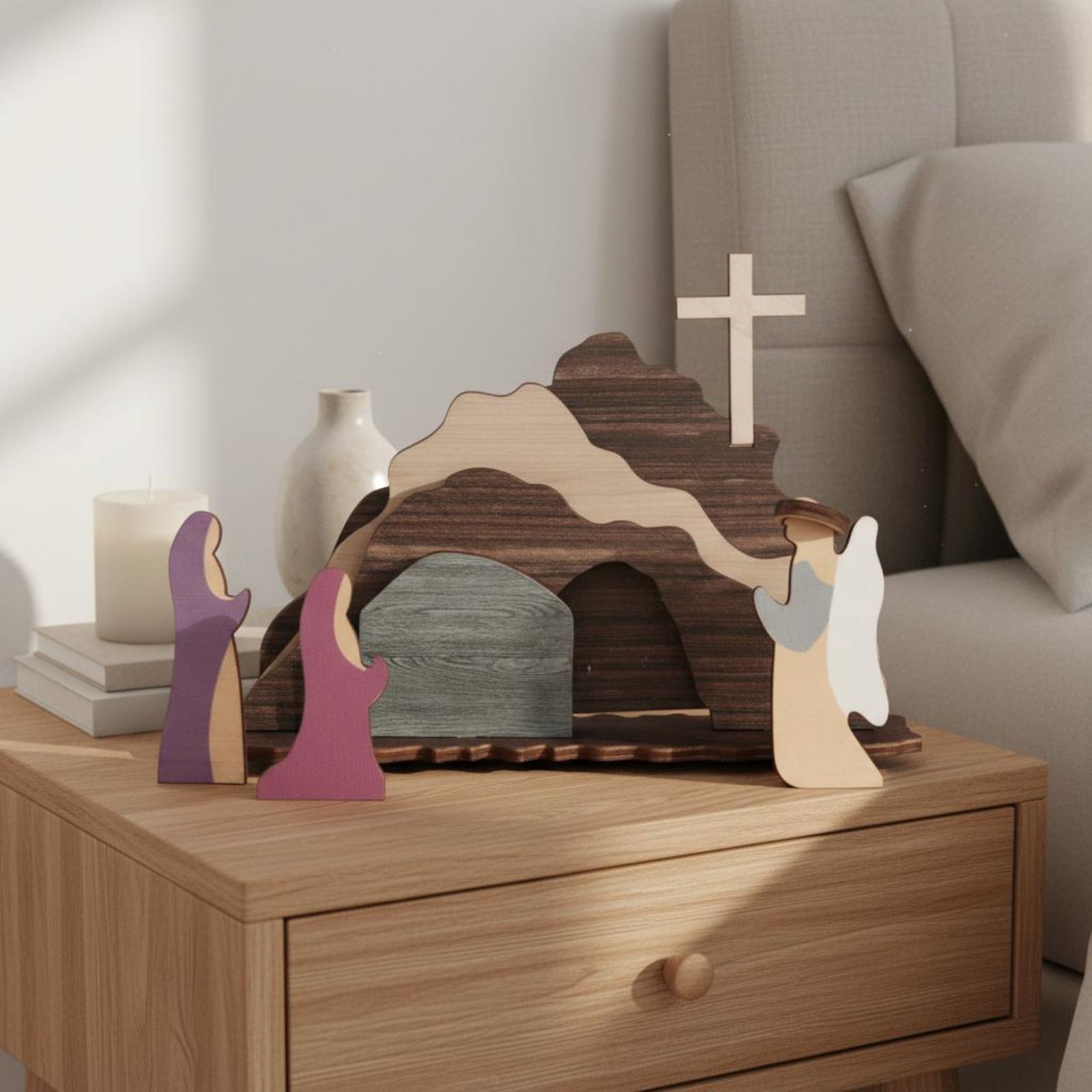 Wooden Resurrection Scene