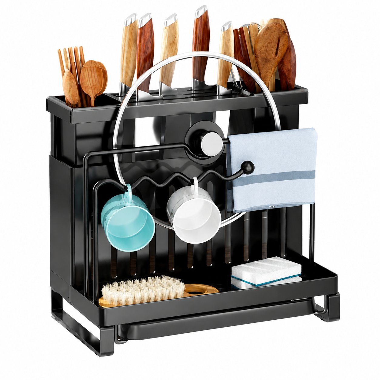 Stainless Steel Utensil Holder – Black