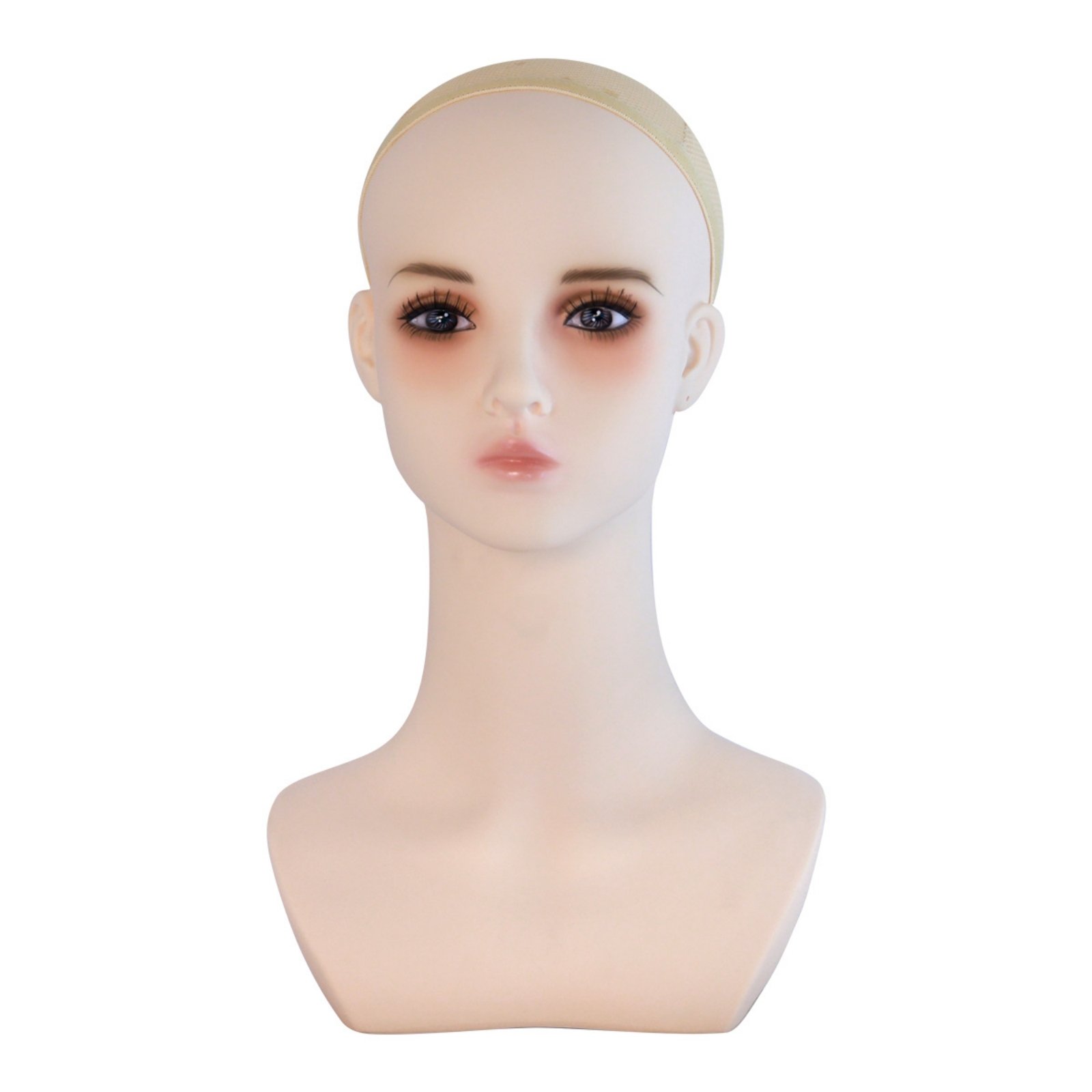 Half-Body Mannequin Bust with Hairpiece Cap