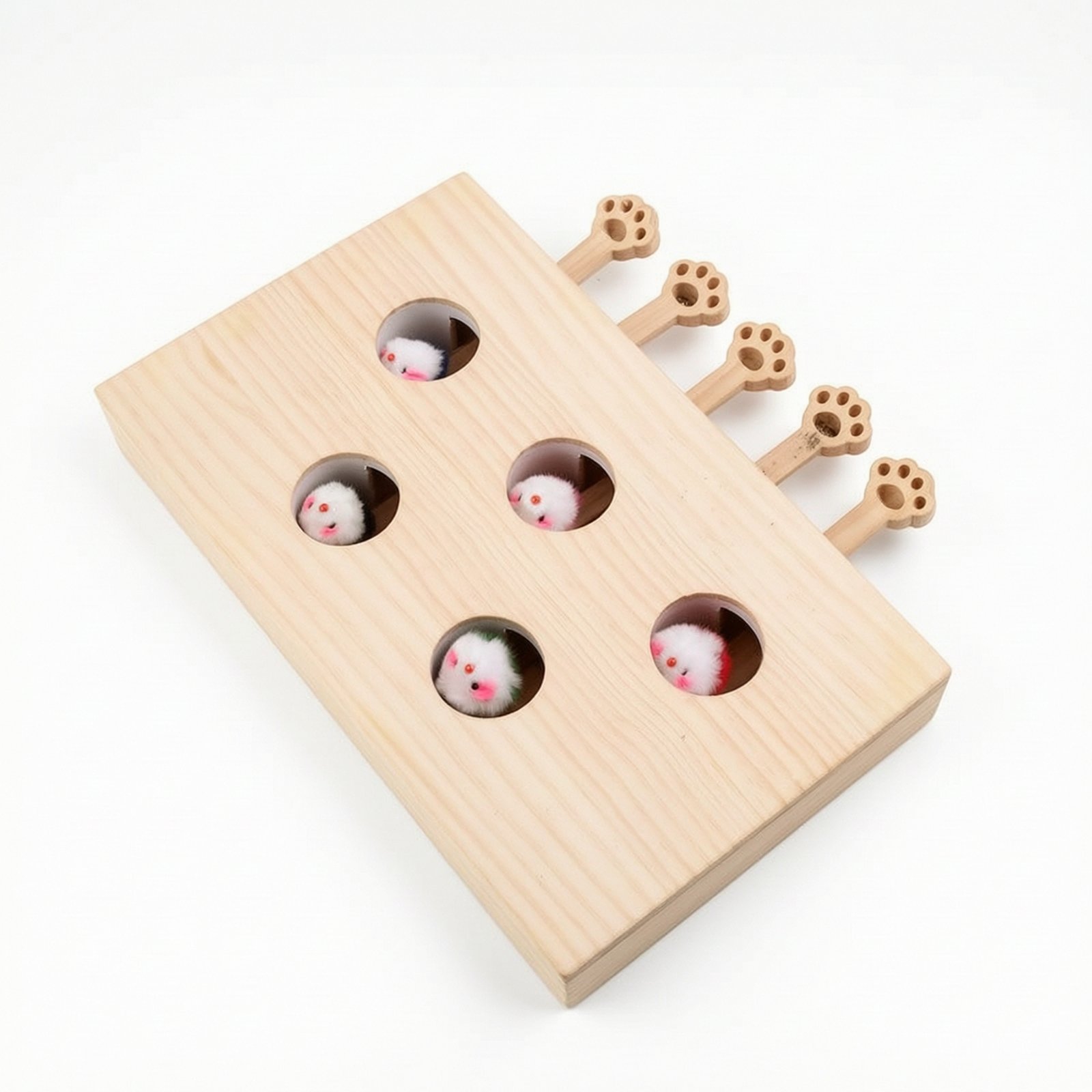 Wooden Cat Puzzle Toy – Mouse