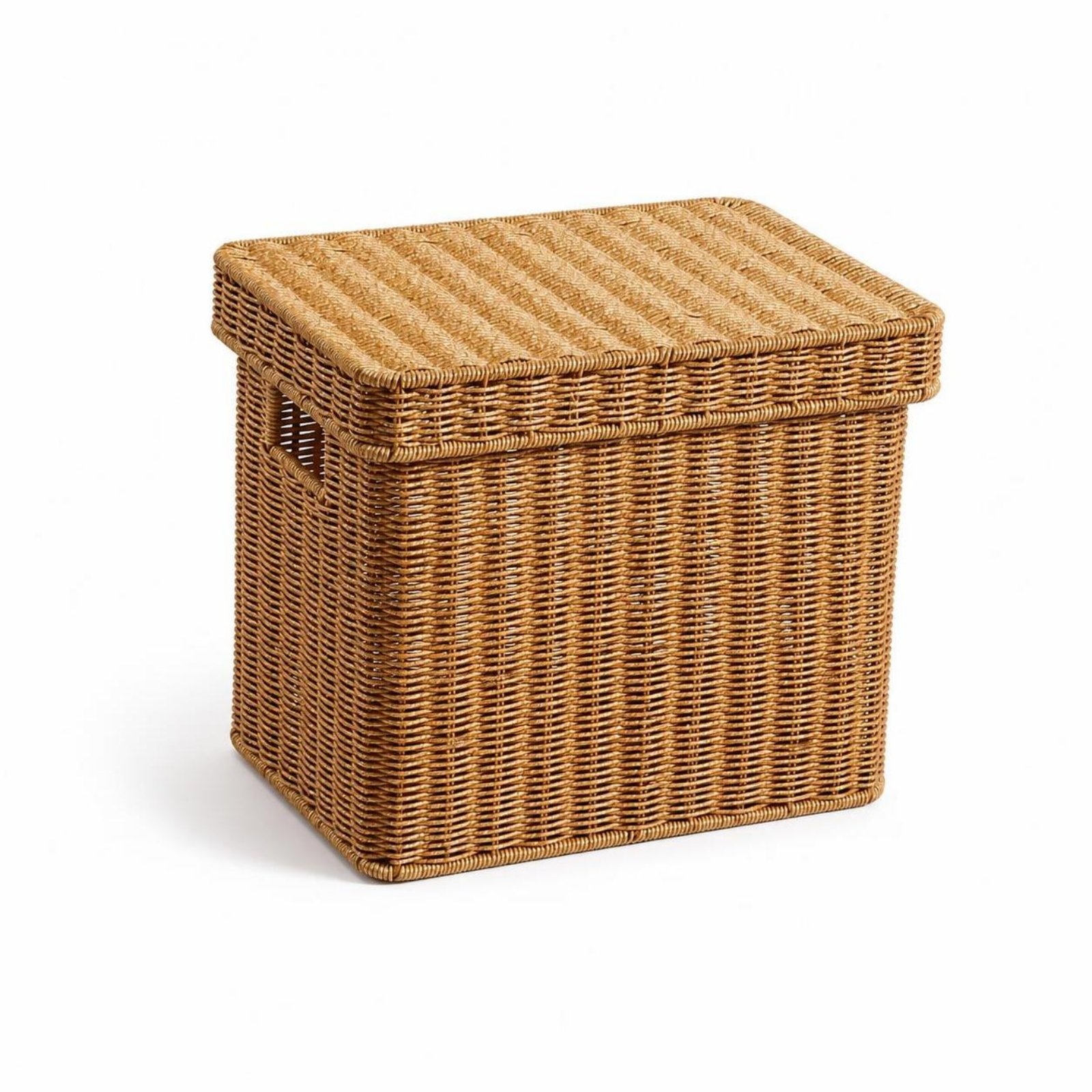 Artificial Rattan Storage Box Lidded