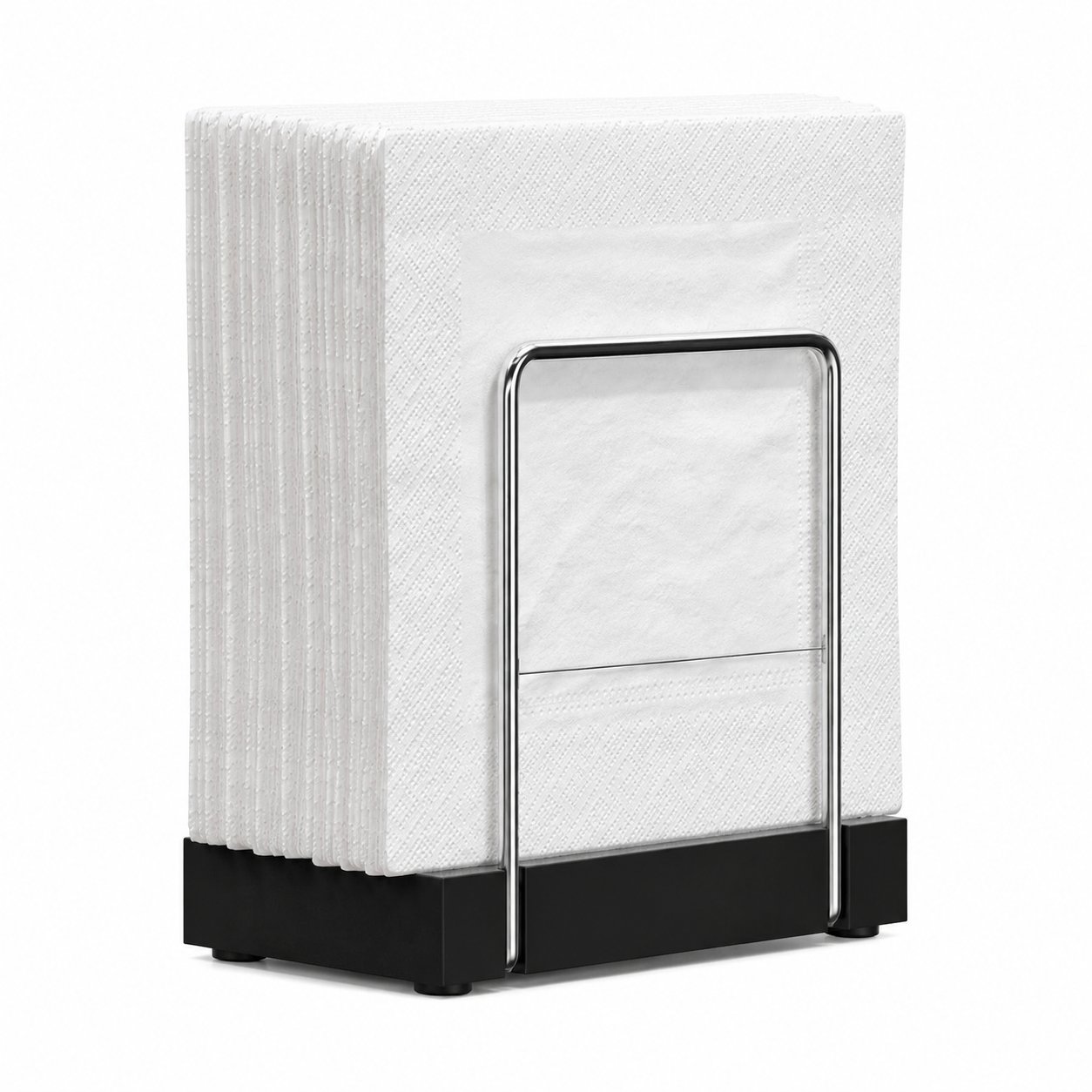 Wooden Napkin Holder – Black and Silver