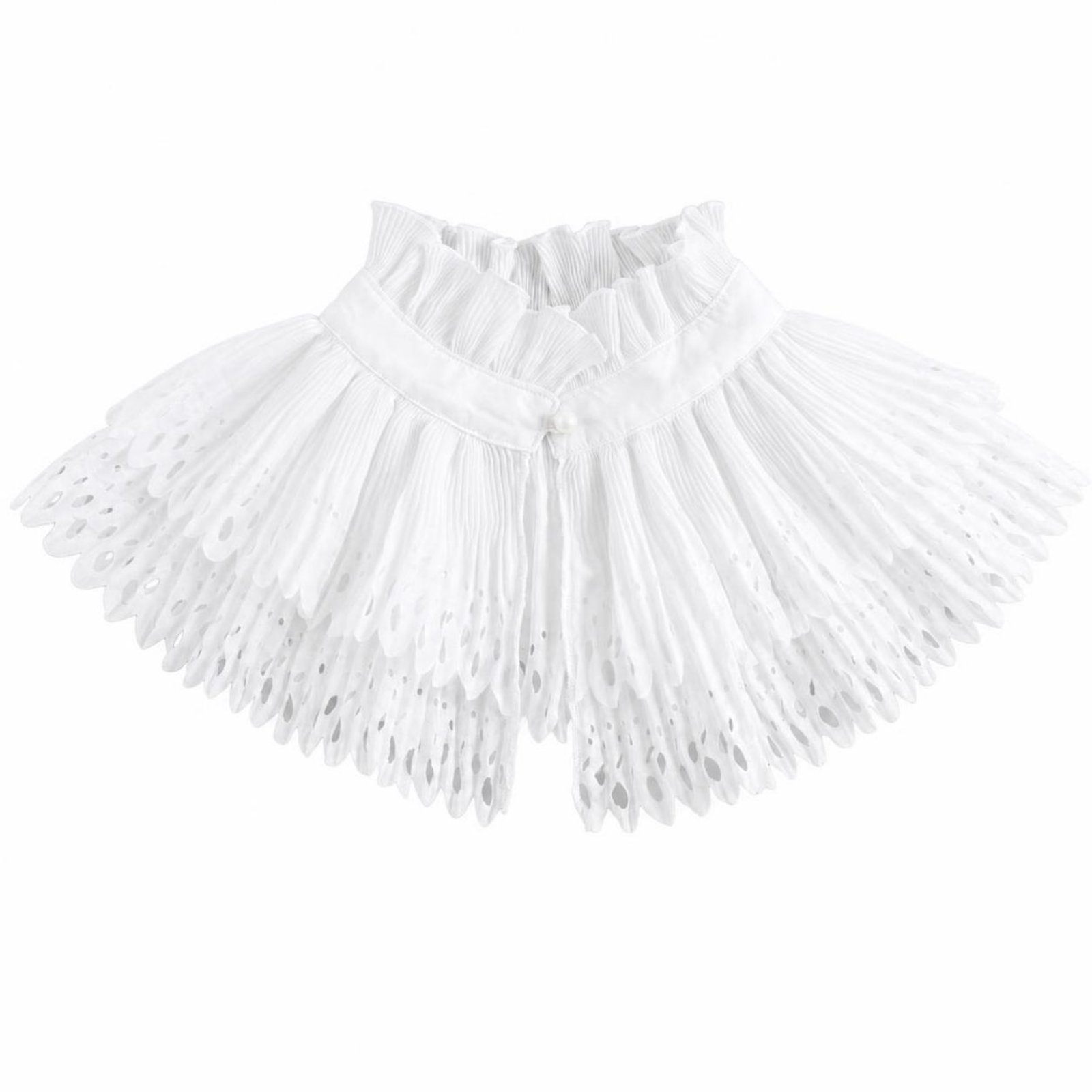 Ruffled Shoulder Cape Lace