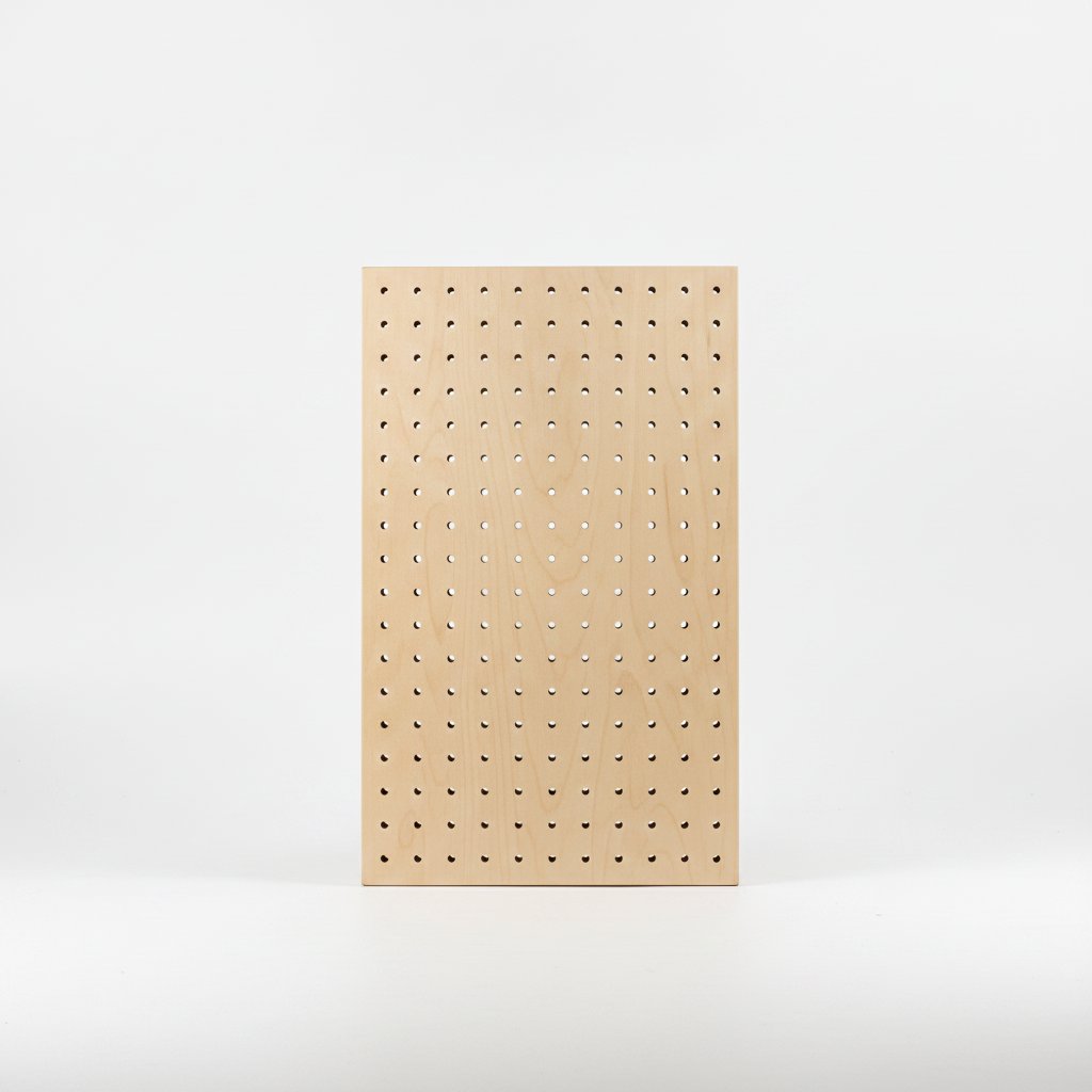 Solid Wood Pegboard Shelf Set