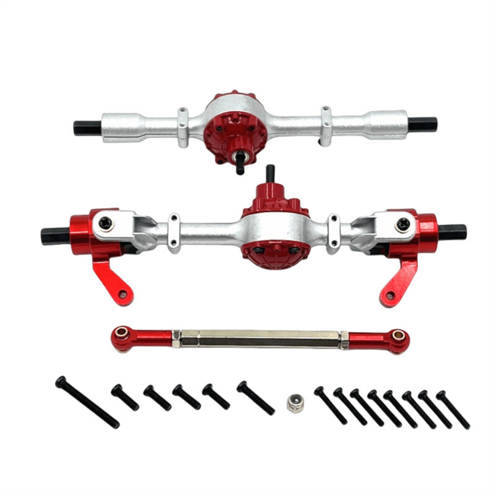 Front and Rear Axle Set 1/16 Scale Metal