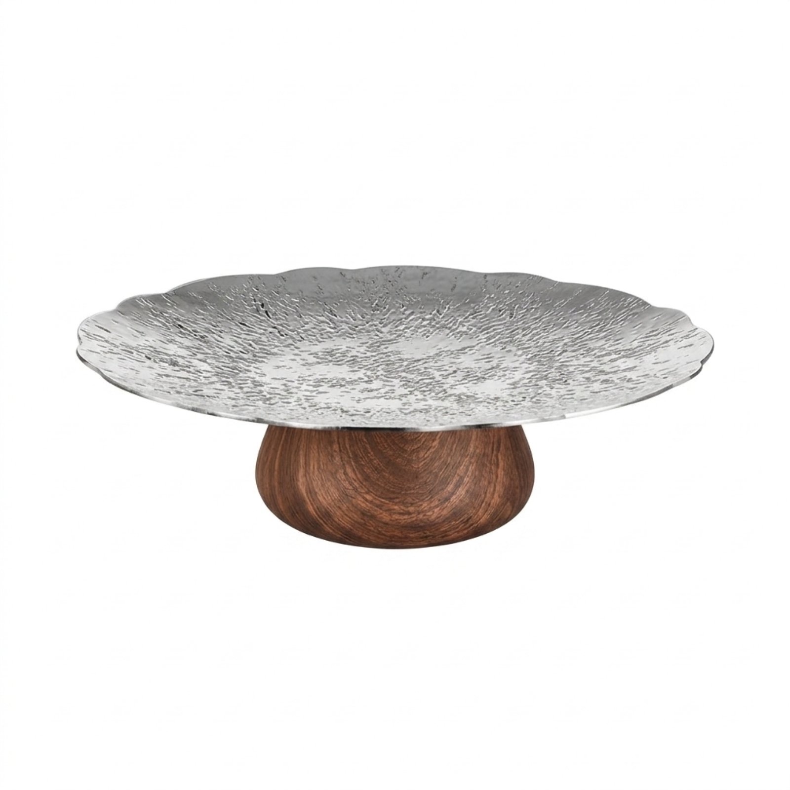 Hammered Pedestal Fruit Tray