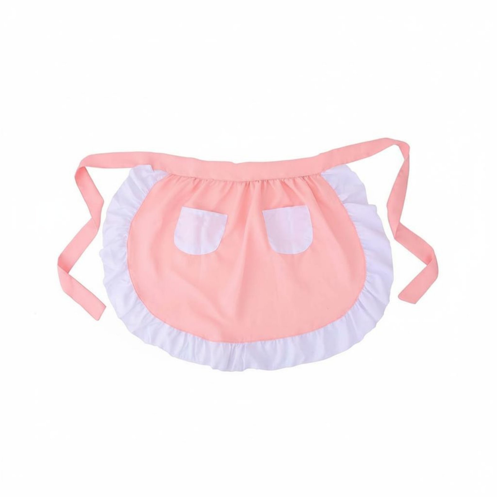Pink Ruffled Half Apron