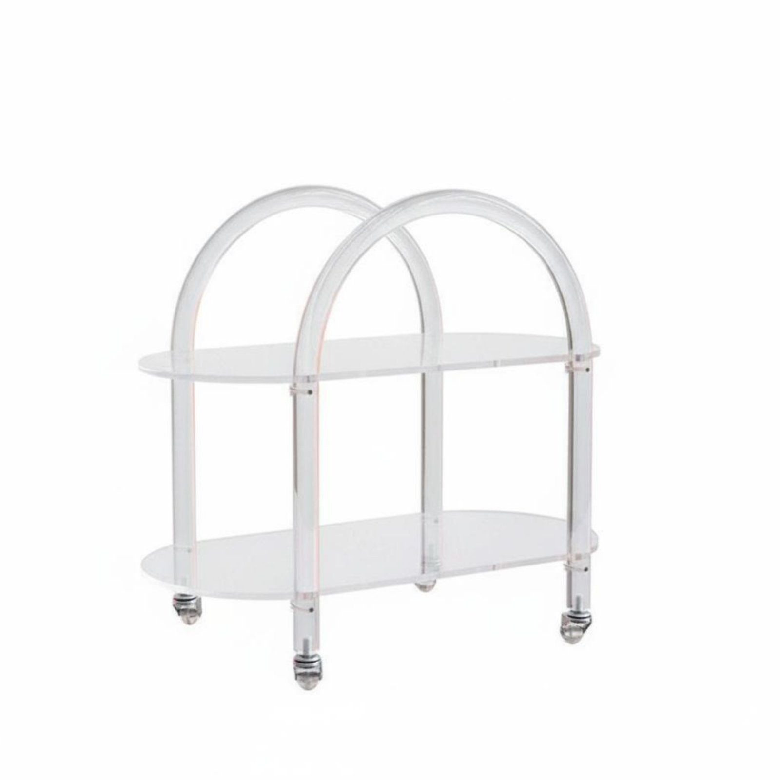 Iridescent Multi-Tier Rolling Shelf