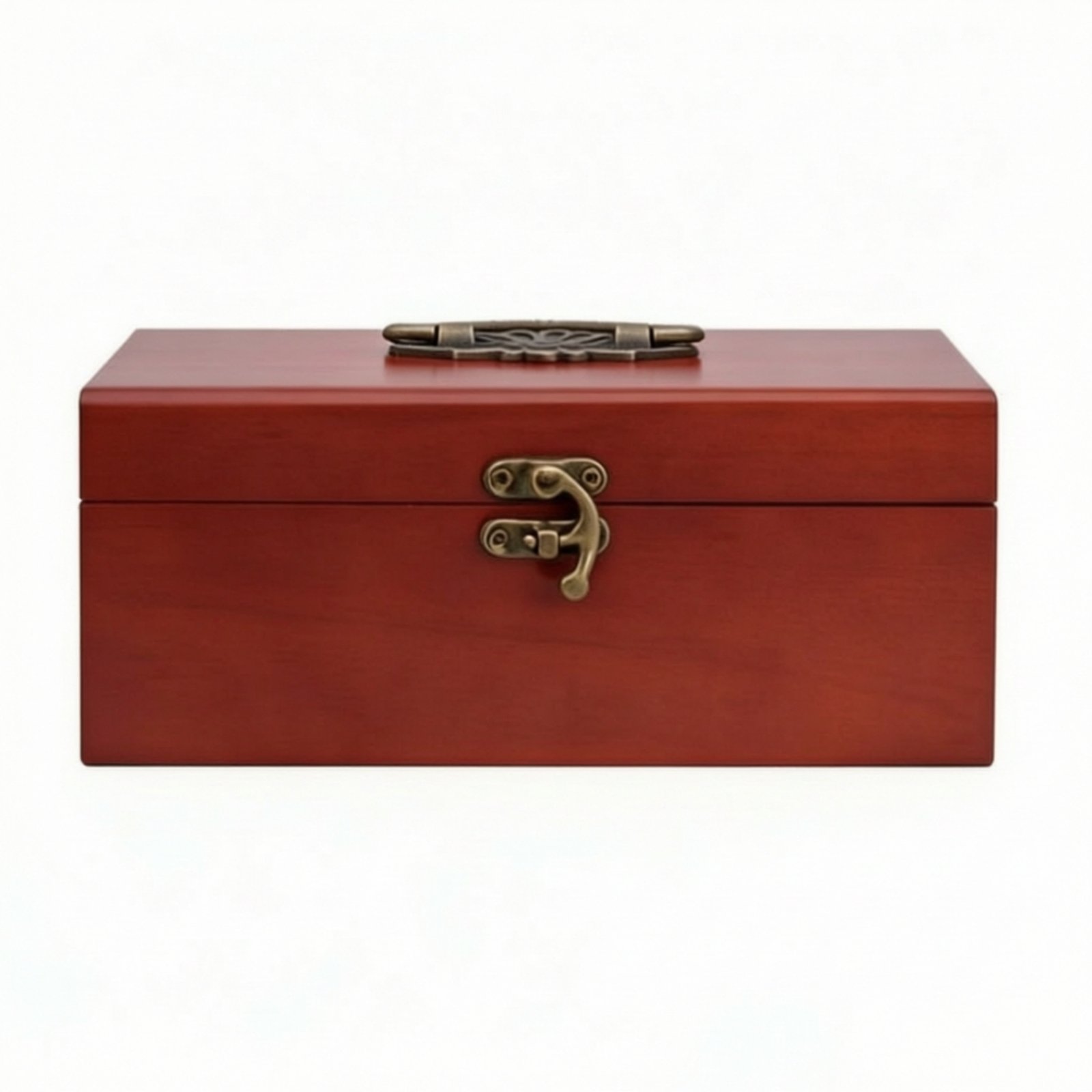 Wooden Sewing Box with Handle