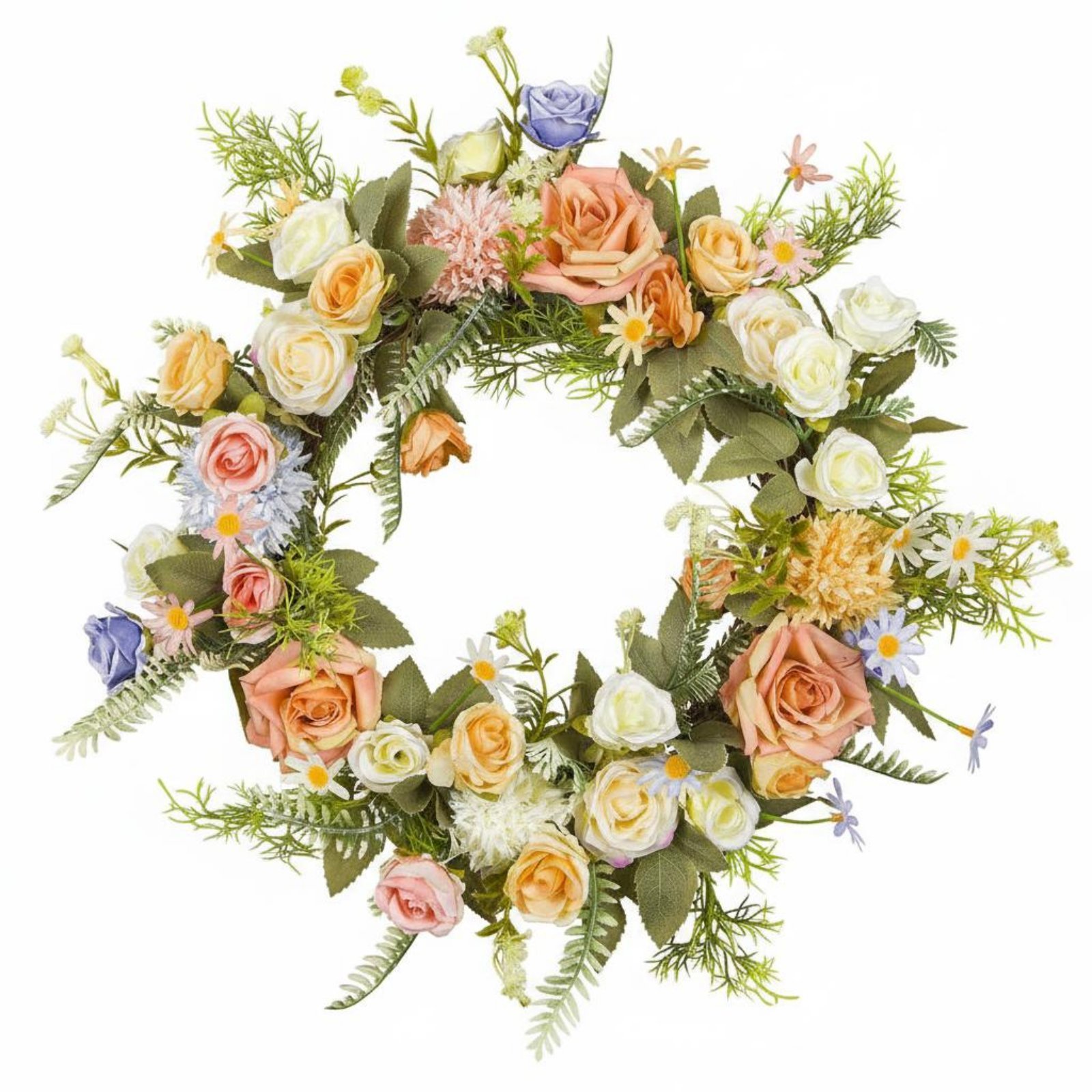 Pink Rose Floral Wreath