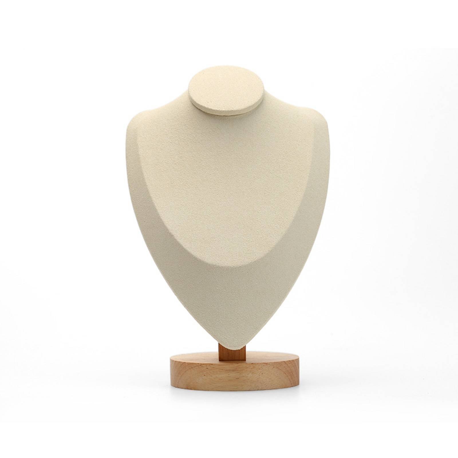 Necklace Display Bust Beige Finish