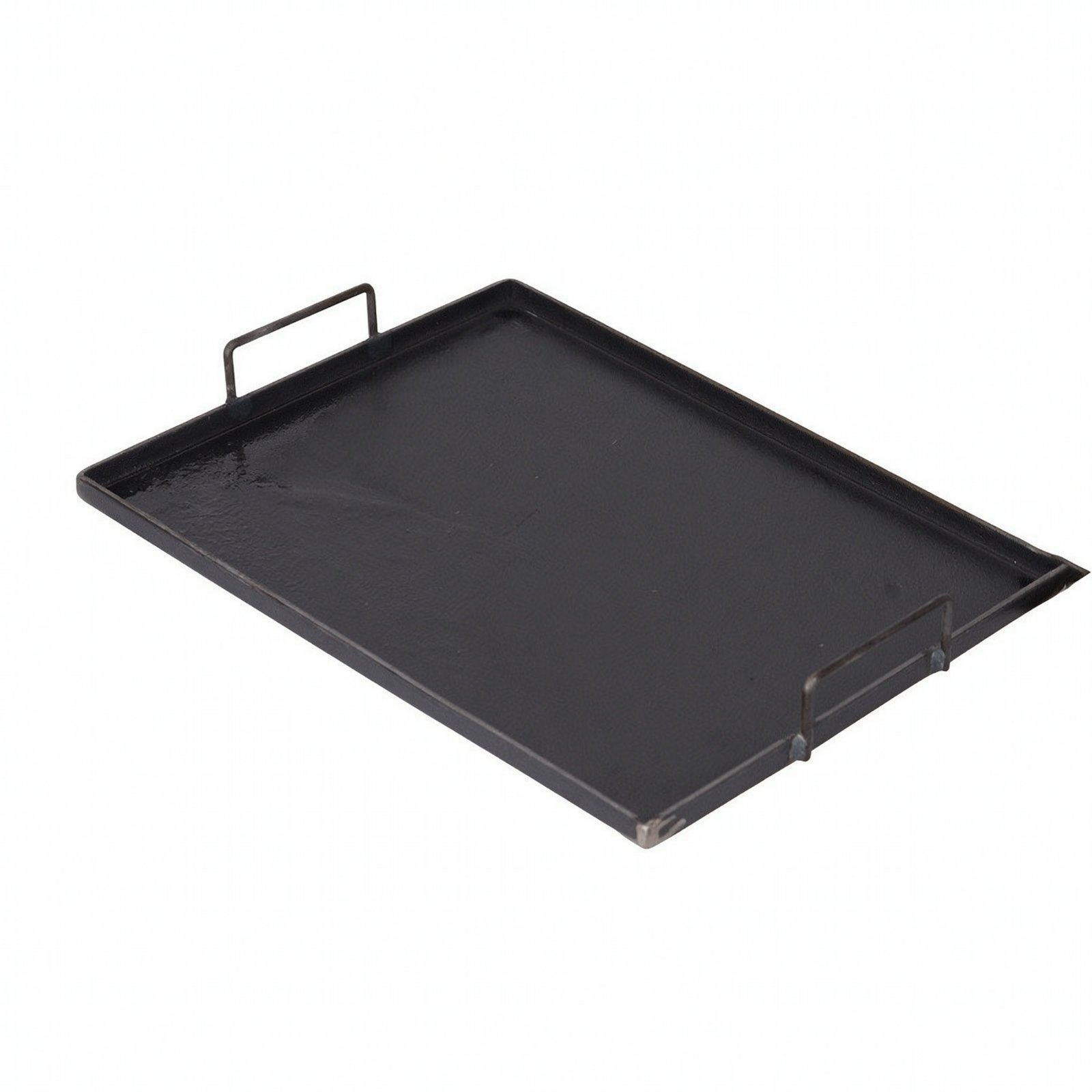 Black Metal Grilling Tray with Handles